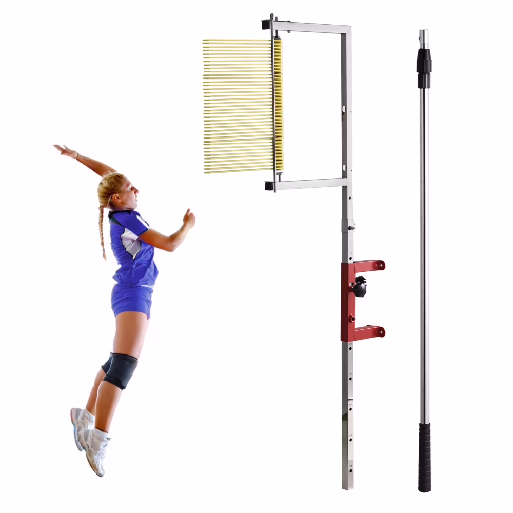 WAASOSCON High Jump Training Equipment 3.9-11.4ft Adjustable Height Vertical Jump Tester Outdoor Use