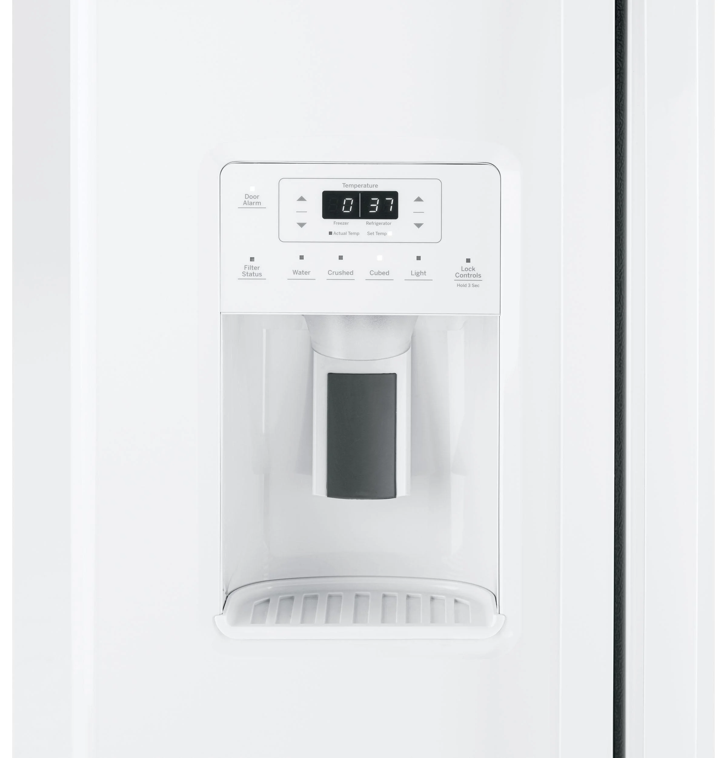 General Electric Side by Side Freestanding Refrigerator, Black