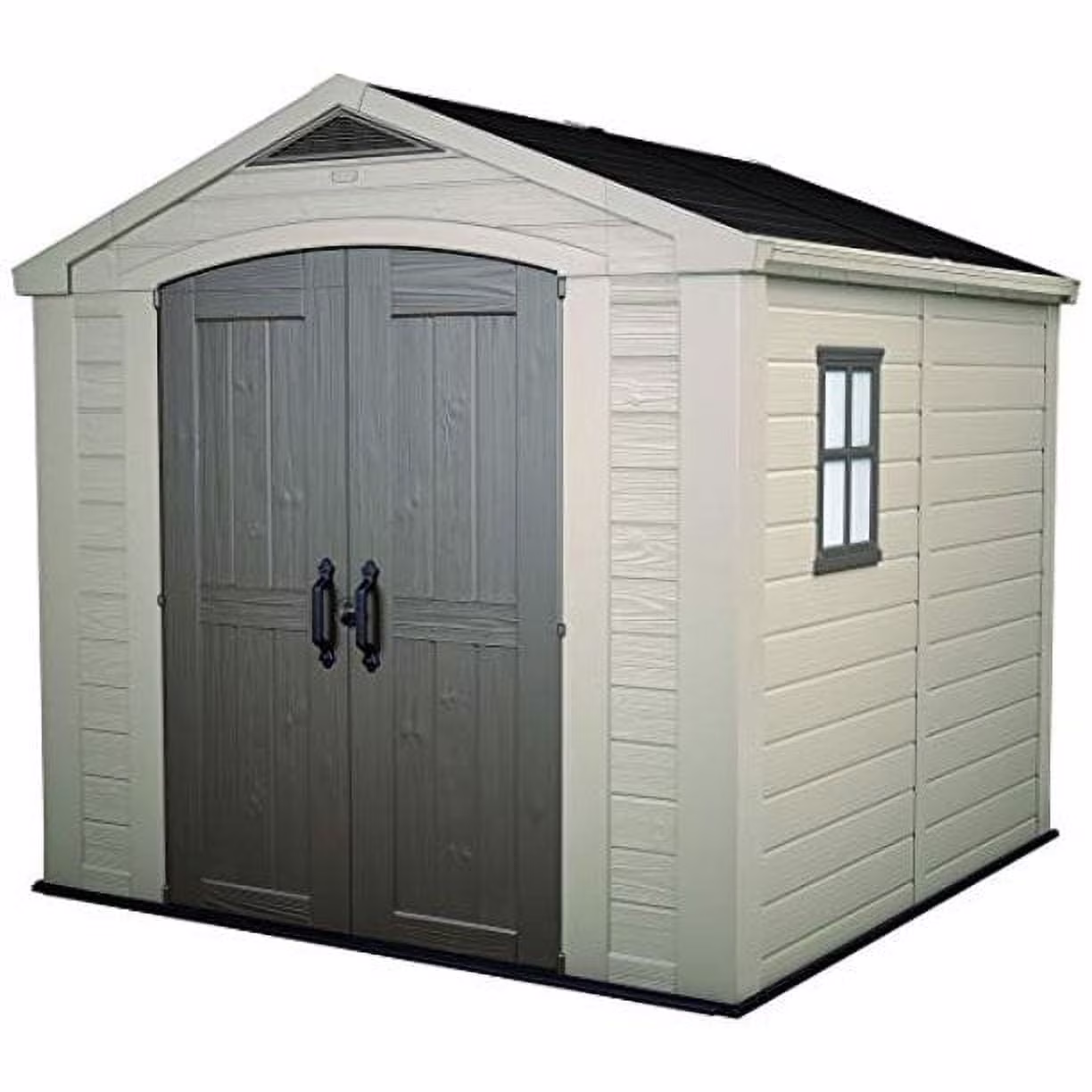 Keter Factor 8 x 11 Foot All Weather Resin Outdoor Storage Shed, Taupe