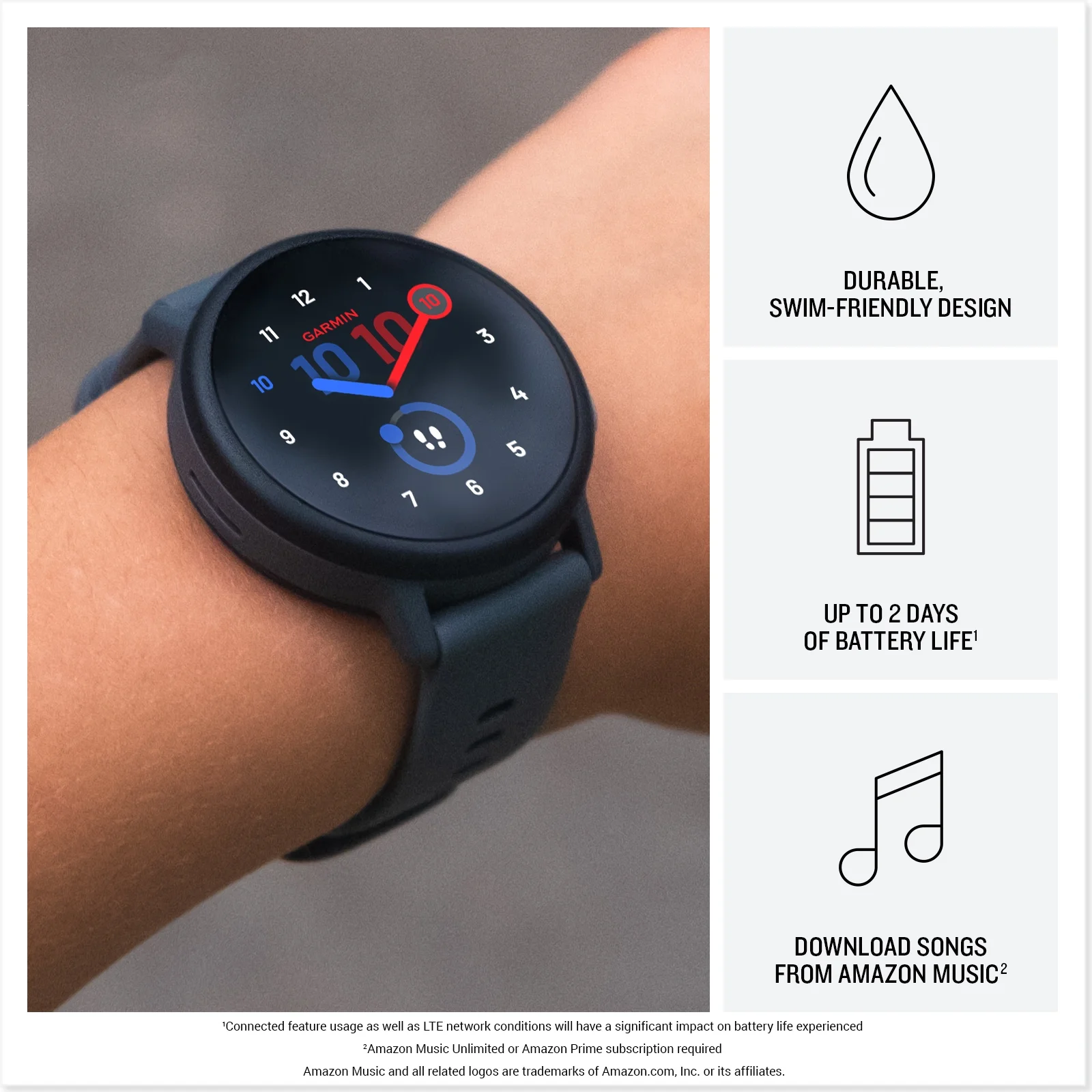 Garmin Bounce 2 (Light Purple) Kids GPS Smartwatch Bundle with PlayBetter Portable Charger & HD Screen Protectors