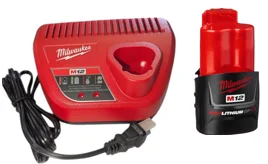 Milwaukee M12 12V Cordless 3/8 in. Ratchet Tool Kit �C Includes REDLITHIUM Battery, Charger & Case - Model 2457-21