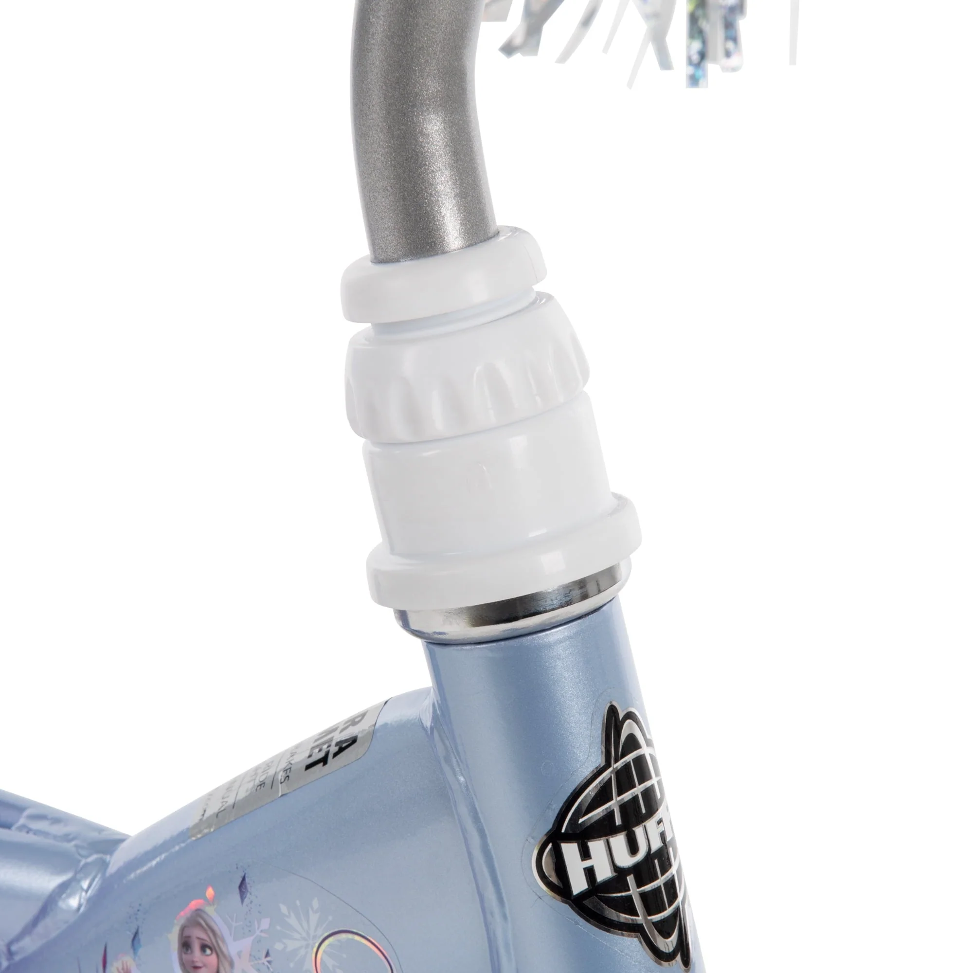 Disney Frozen 12 in. Bike with Doll Carrier Sleigh for Girl's, Ages 2+ Years, White and Purple by Huffy