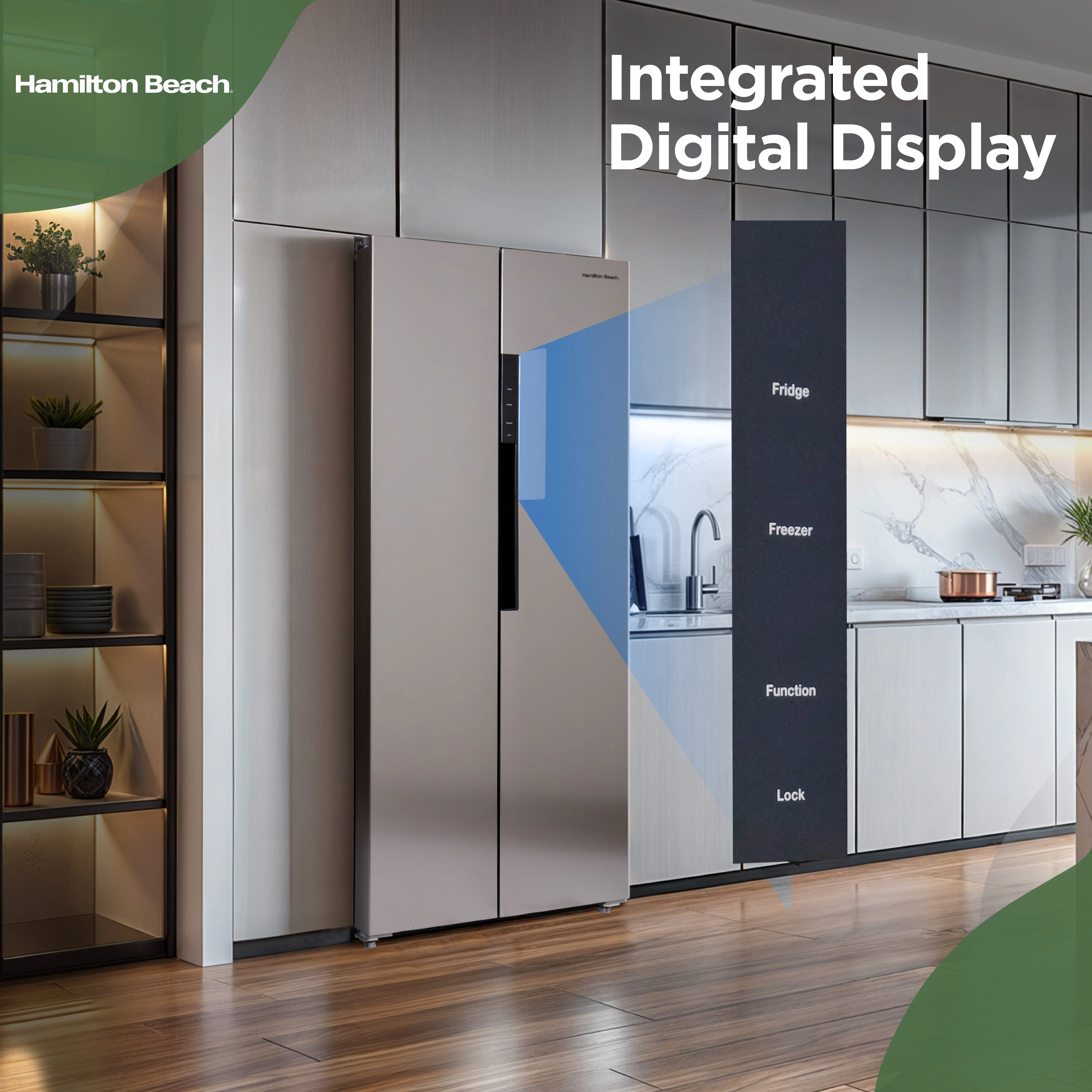 Hamilton Beach 15.6 cu. Ft. Side by side Stainless Refrigerator