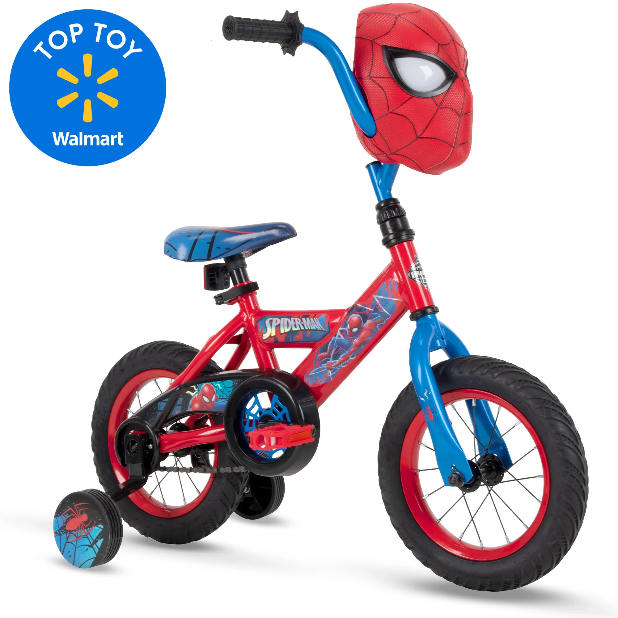 Marvel Spider-Man Bike with Training Wheels, for Boys', Red by Huffy
