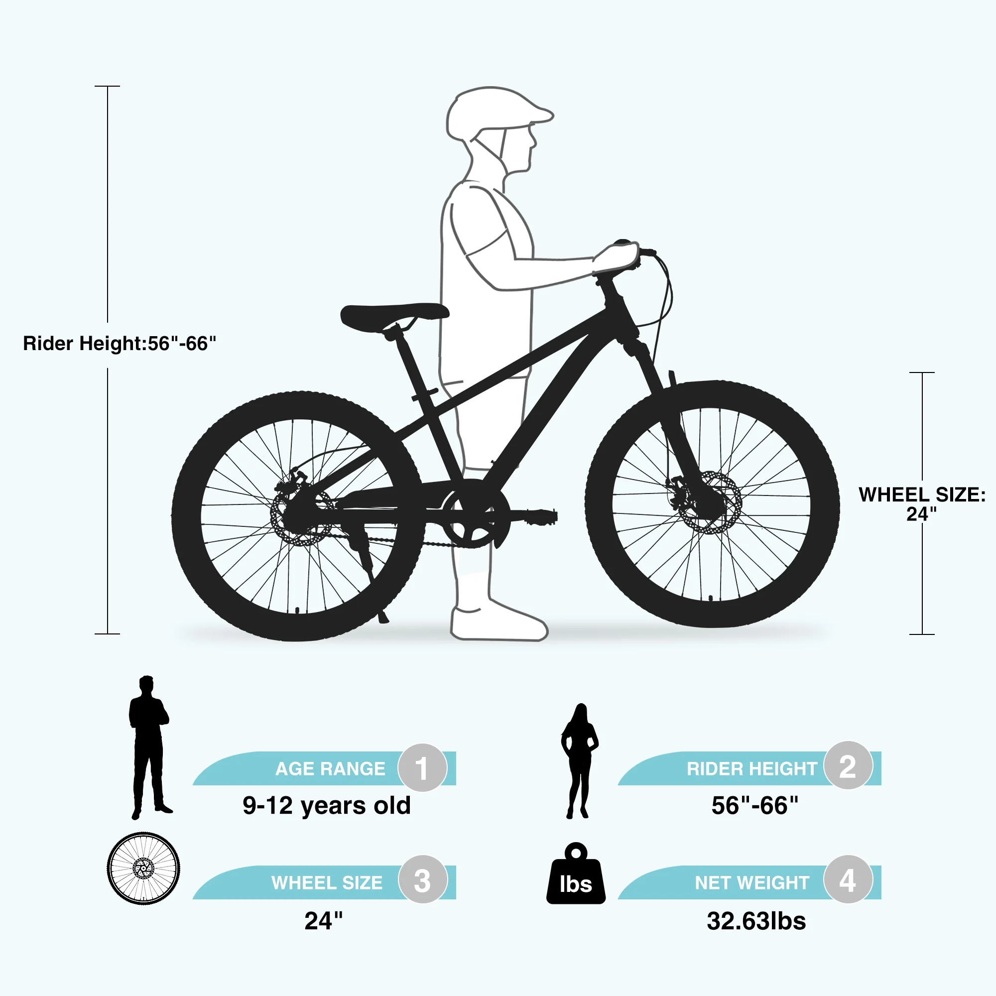 20-Inch Mountain Bike with Suspension Fork, Adjustable Saddle & Disc Brakes,Pink