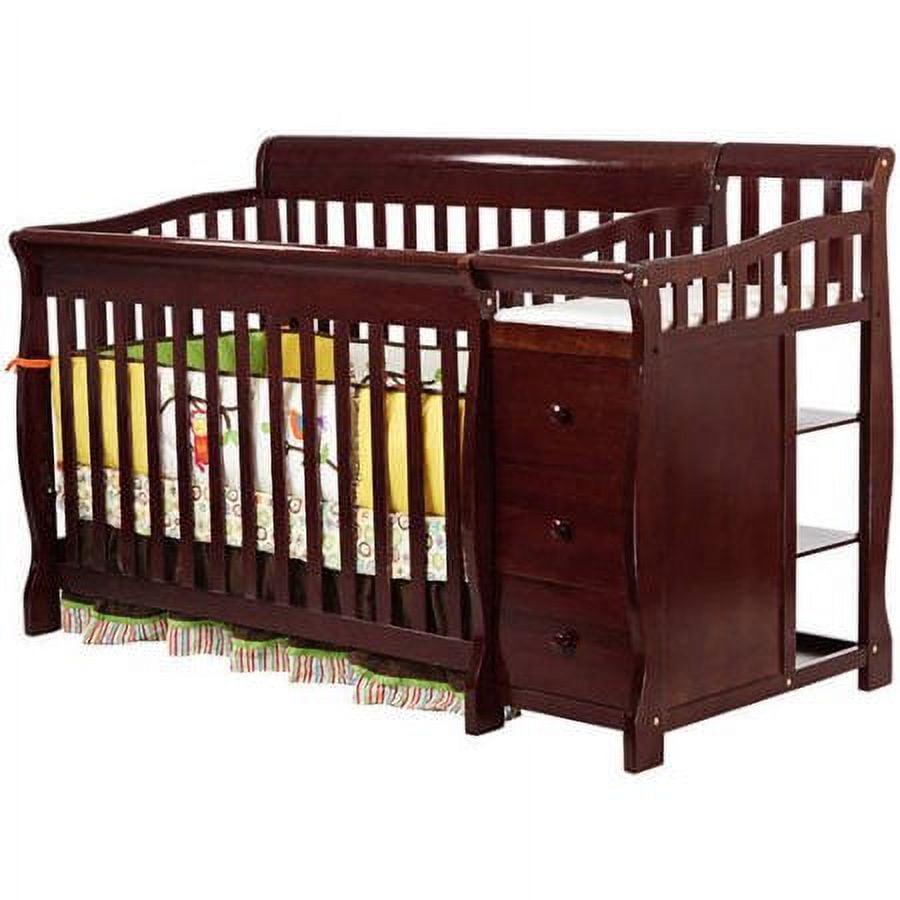 Dream On Me Brody 5-in-1 Convertible Crib with Changer. Cherry