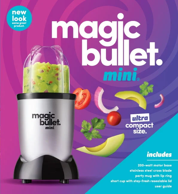 Magic Bullet® Mini 14 oz. Compact Personal Blender Silver/Black