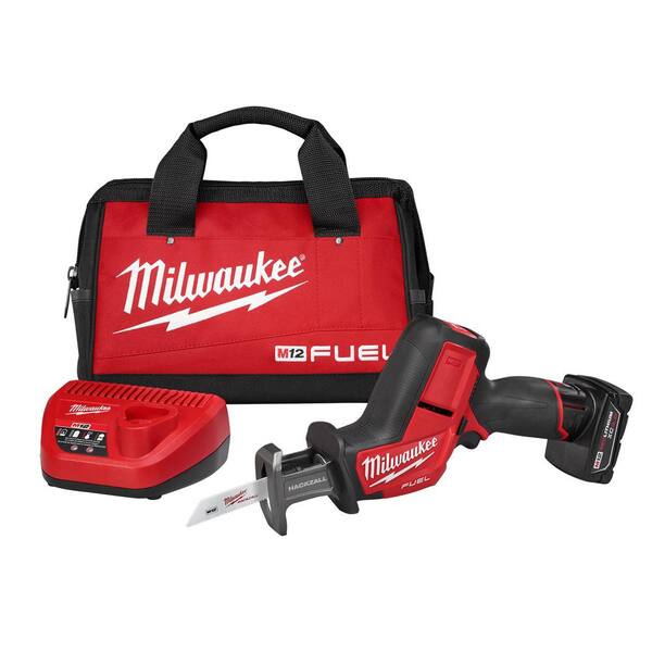 M12 FUEL 12V Lithium-Ion Brushless Cordless HACKZALL Reciprocating Saw Kit with M12 3/8 in. Ratchet