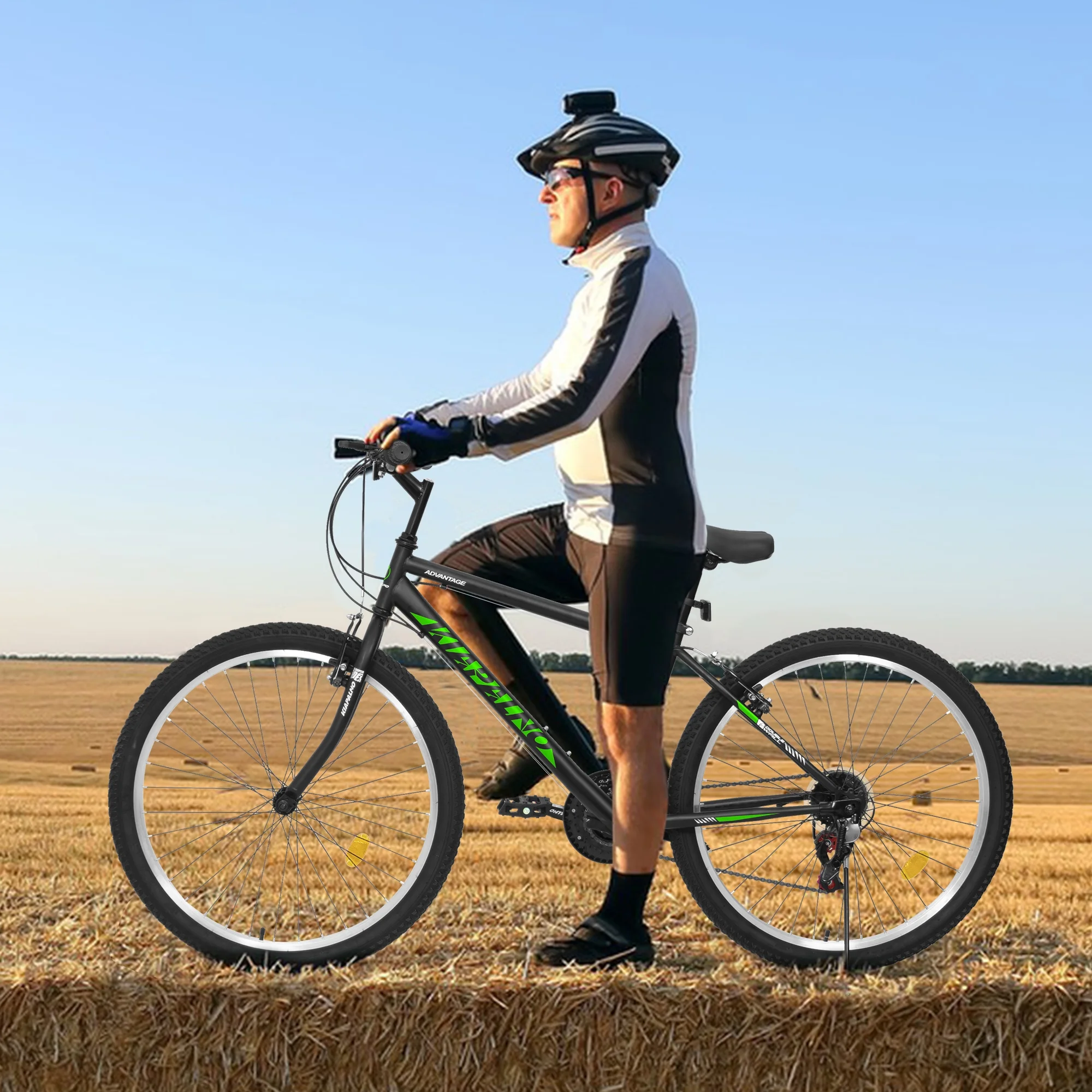 Ecarpat Mountain Bike 26 Inch for Men Women, 21 Speeds High-Carbon Steel Frame, Classic Adult Teens Sport Bicycle, V Brakes Bicycle for Snow City Commuters and Short Trip