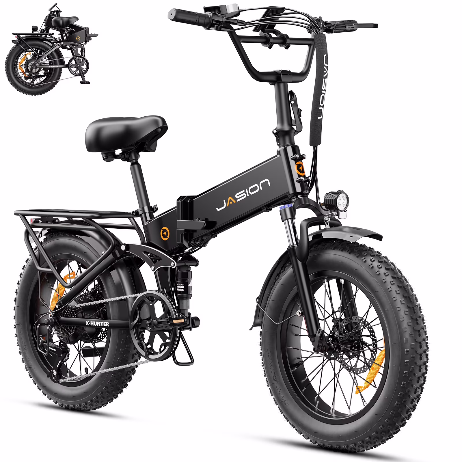 Jasion X-Hunter Electric Bike for Adults, 750W Motor Electric Bicycle with 48V 13AH Removable Battery, 20