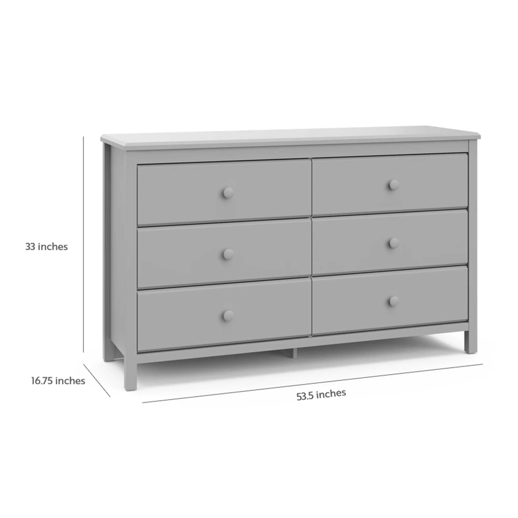 Storkcraft Alpine 6 Drawer Nursery Double Dresser, Olive