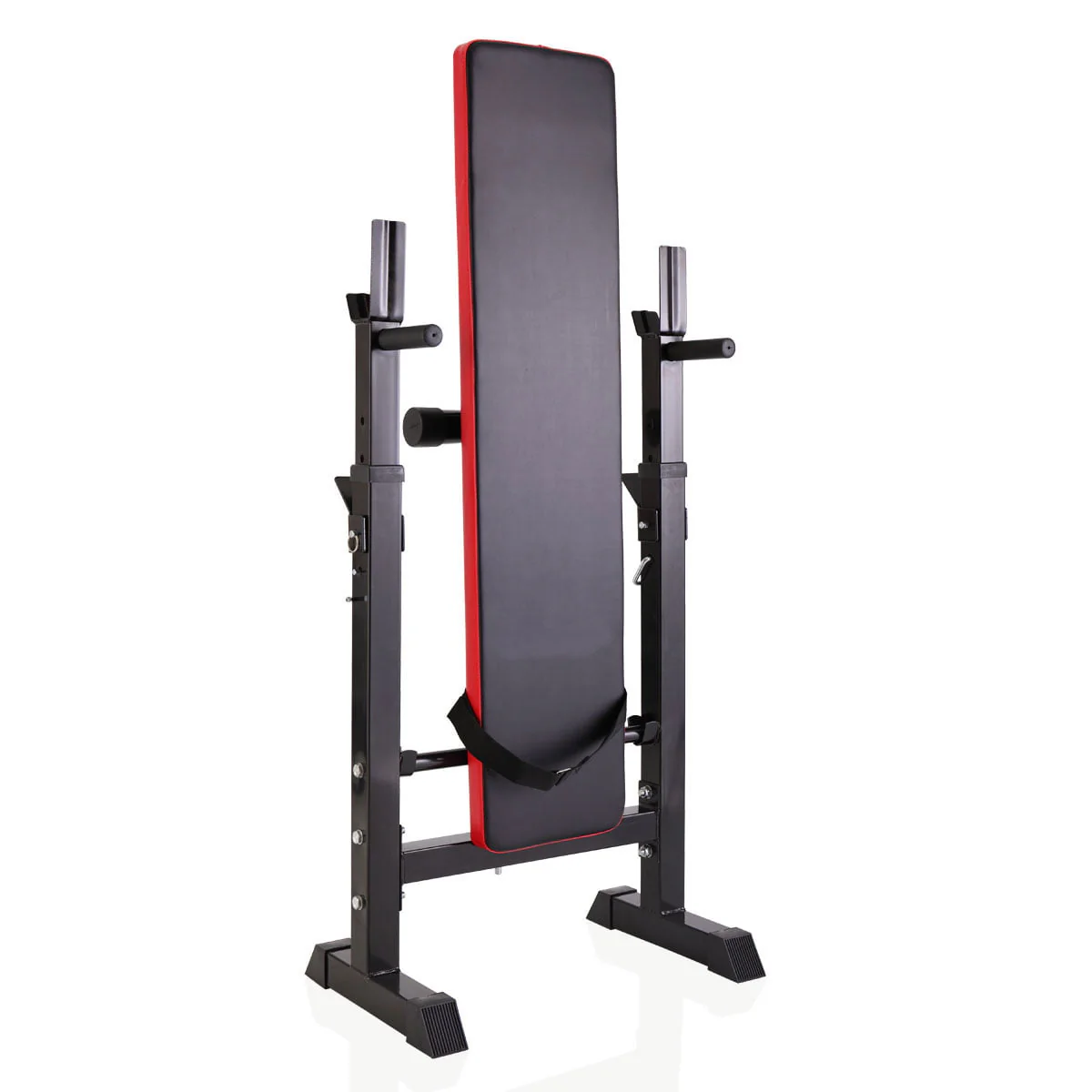 Kepooman Adjustable Folding Fitness Barbell Rack & Weight Bench Set for Home Gym, Strength Training
