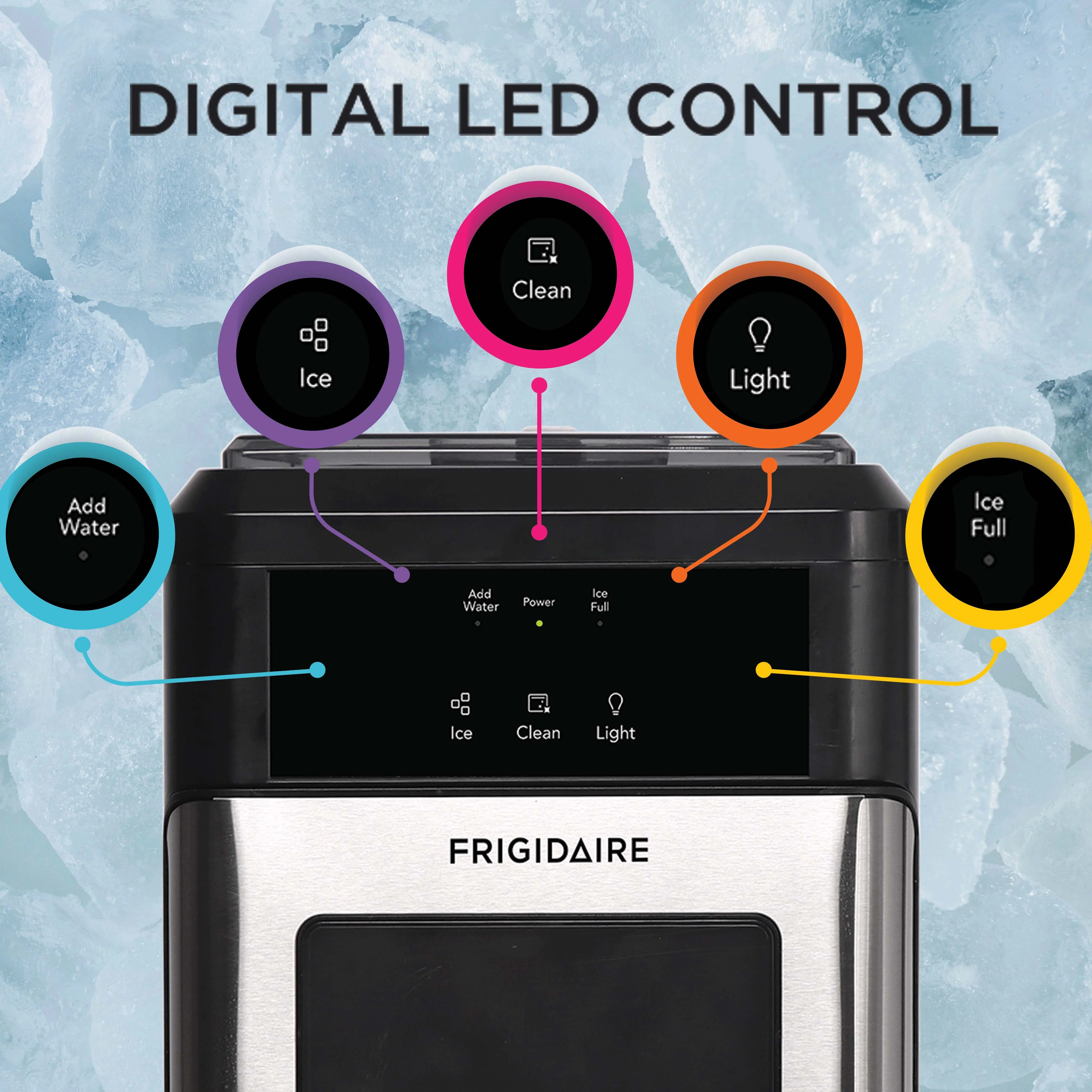 Frigidaire 44 lbs. Crunchy Chewable Nugget Ice Maker EFIC235, Stainless Steel