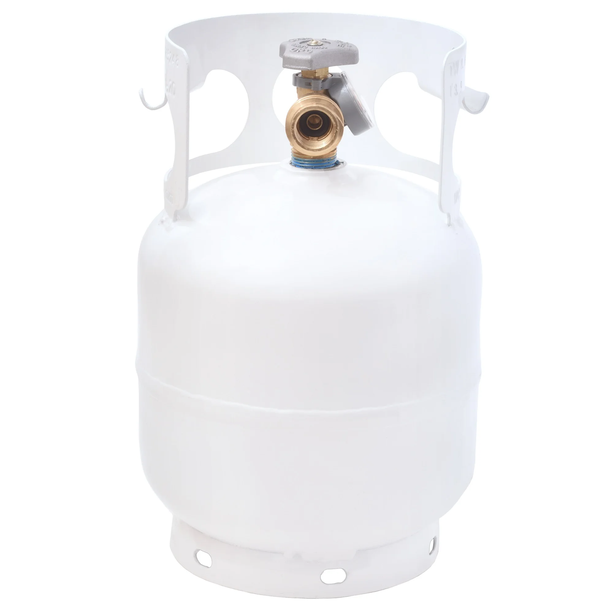 Flame King 5LB Empty Propane Tank LP Cylinder with OPD Valve and Built-in Gauge, Great for Camping