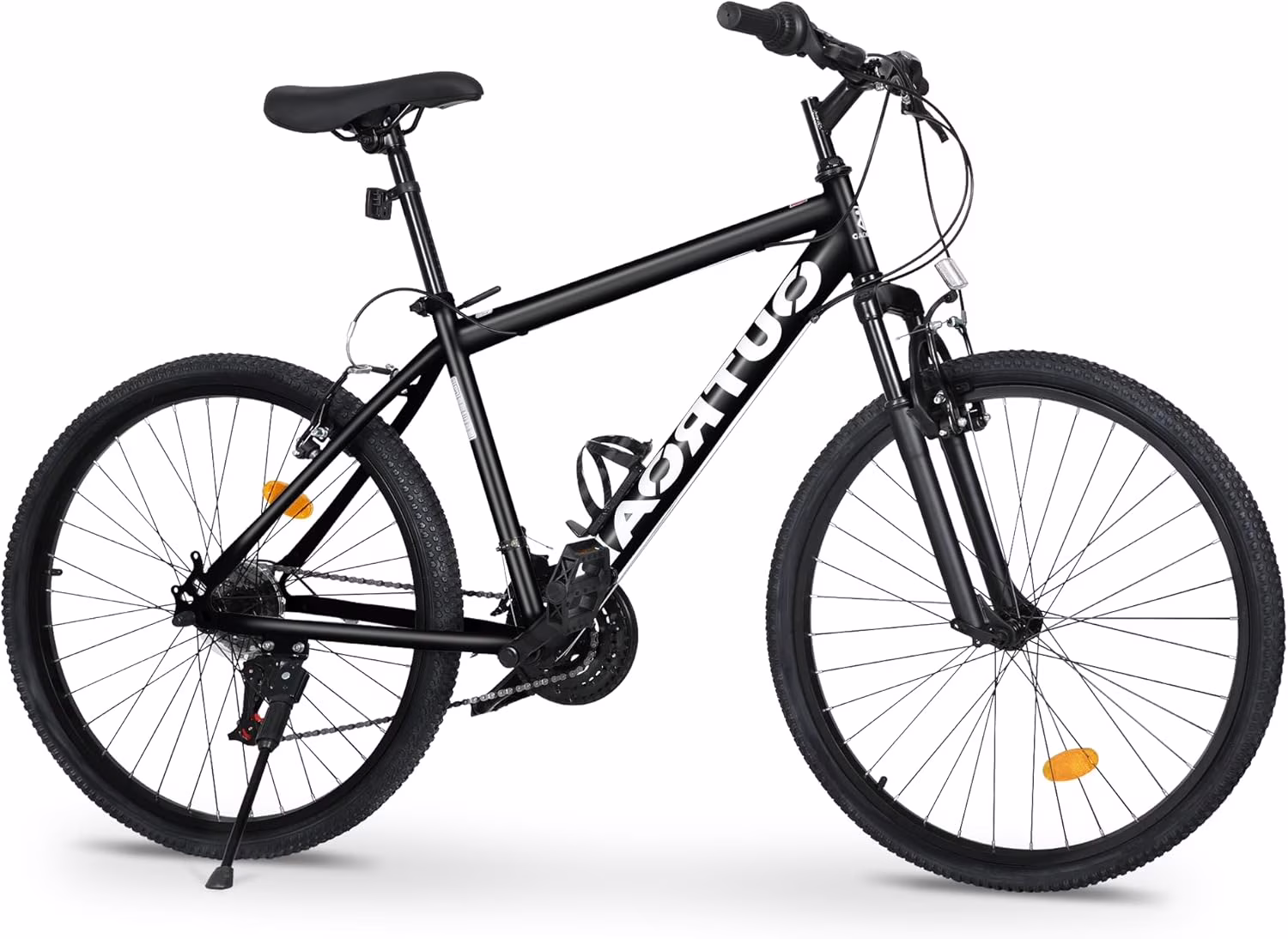 Outroad 26 Inch Mountain Bike, 7/21-Speed/High-Carbon Steel/Aviation Grade Frame, Dual Disc/V Brake, Adjustable Ergonomic Seat Bicycle for Men Women Adult, Quick Assembly in 20 Minutes