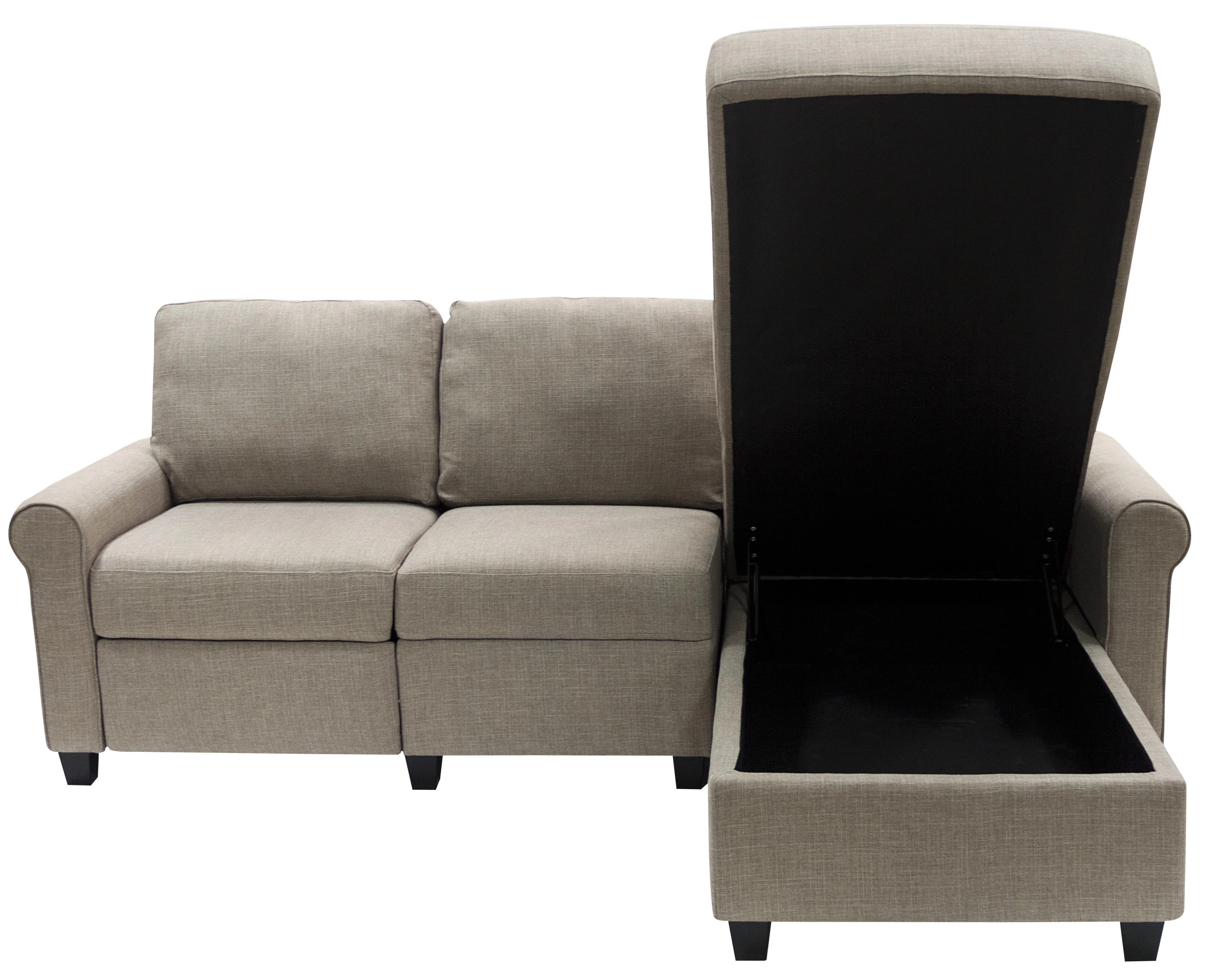 Serta Copenhagen Reclining Sectional with Right Storage Chaise - Oatmeal