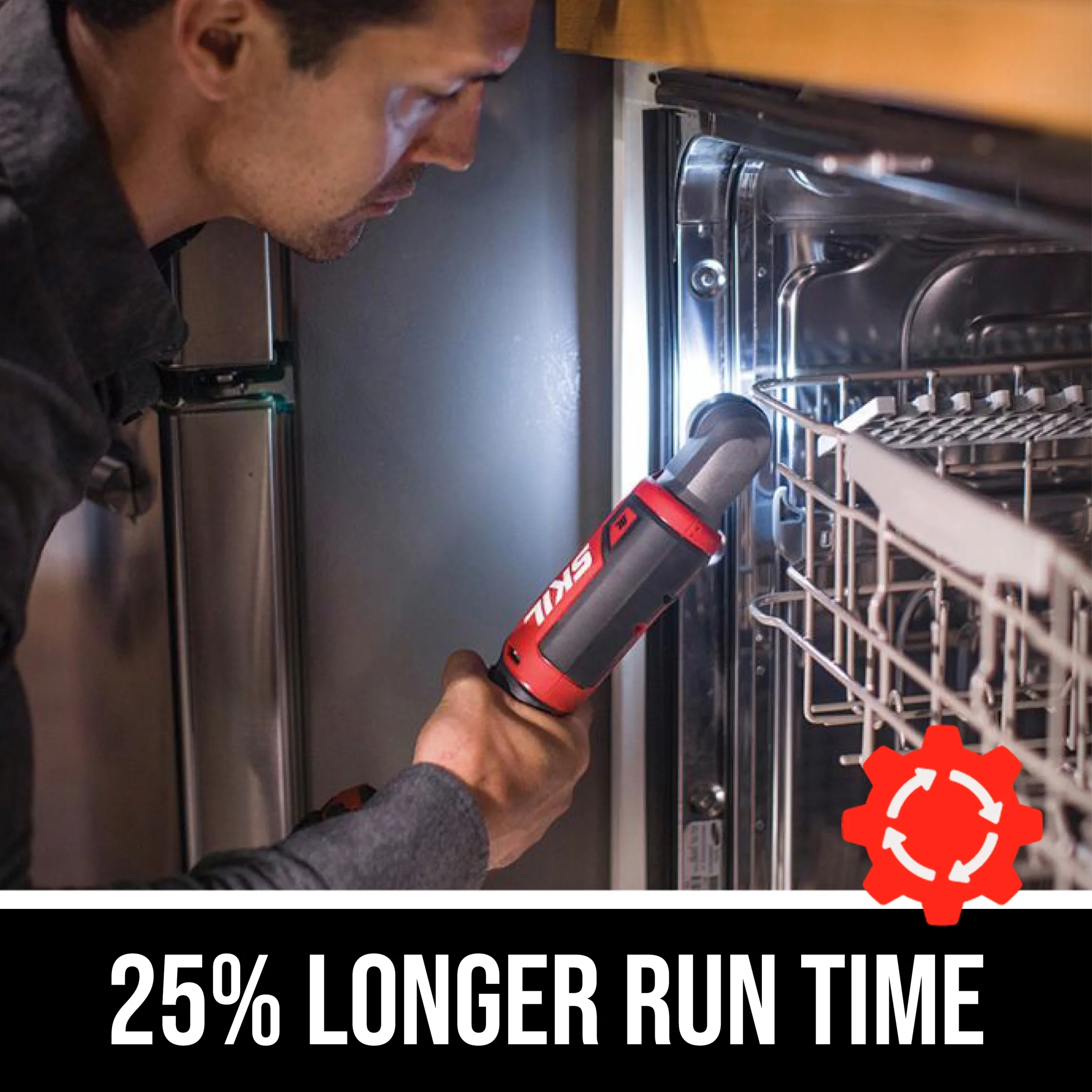 SKIL RI574502 12V Brushless 1/4'' Hex Right Angle Impact Driver Kit with 2.0Ah Battery & Charger