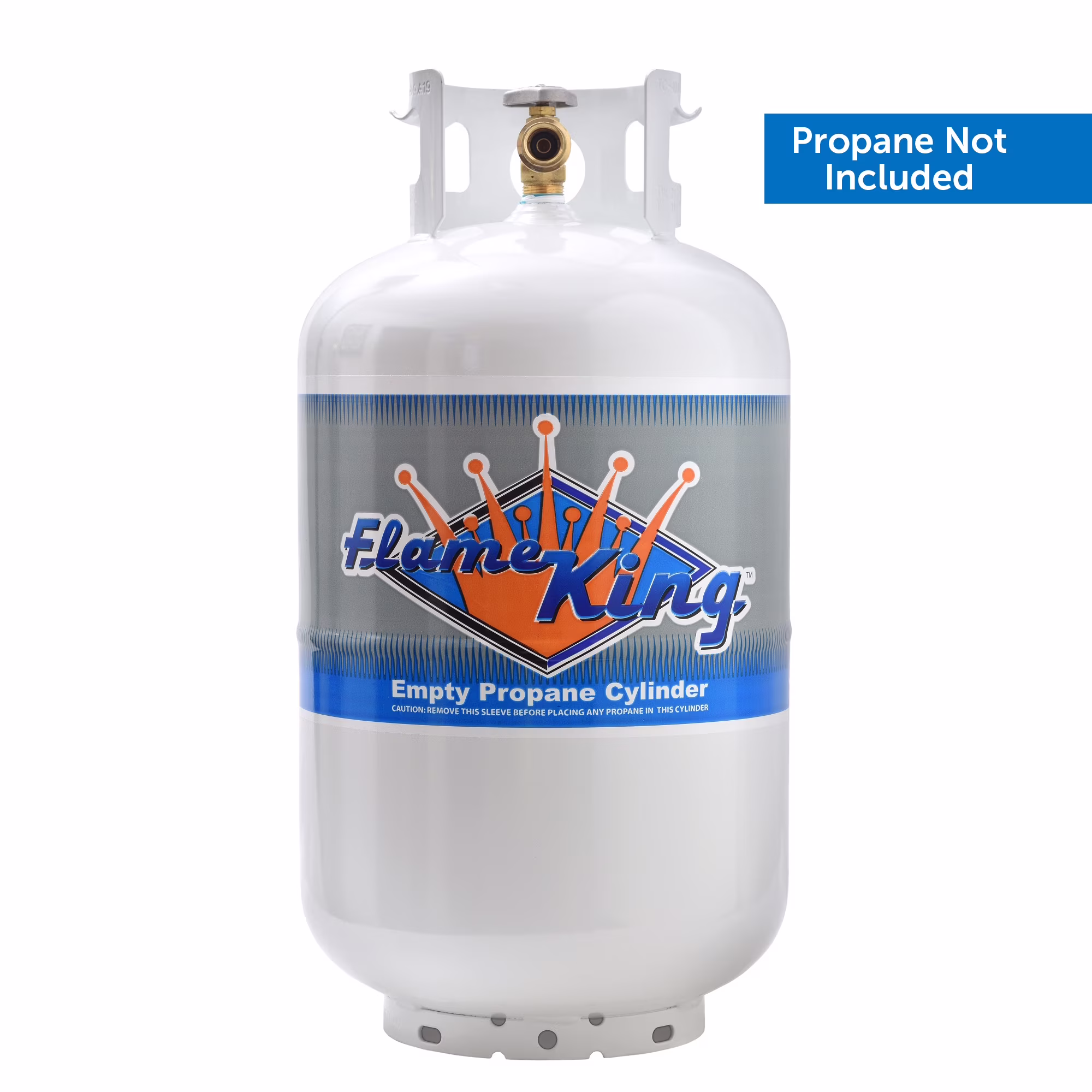 Flame King 30 lb. Propane Tank with Type 1 Overfill Protection Device Valve (Ships Empty)