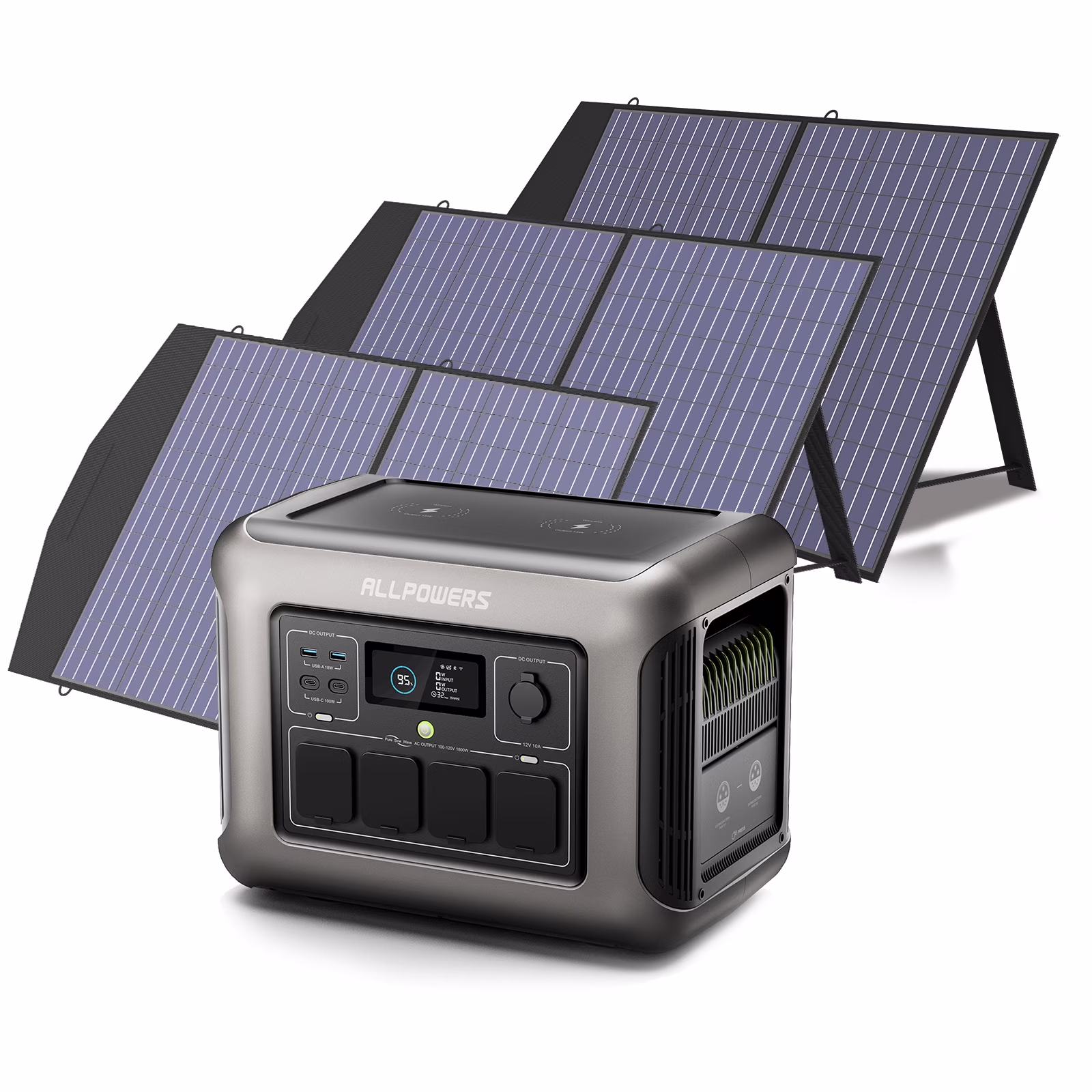 ALLPOWERS R1500 Portable Power Station 1600W, 1056Wh LiFePO4 Battery Solar Generator with 35dB Ultra-Quiet Operation, 1Hr Fast Charge, 15ms UPS for Home Backup, Indoor CPAP, Camping & RV