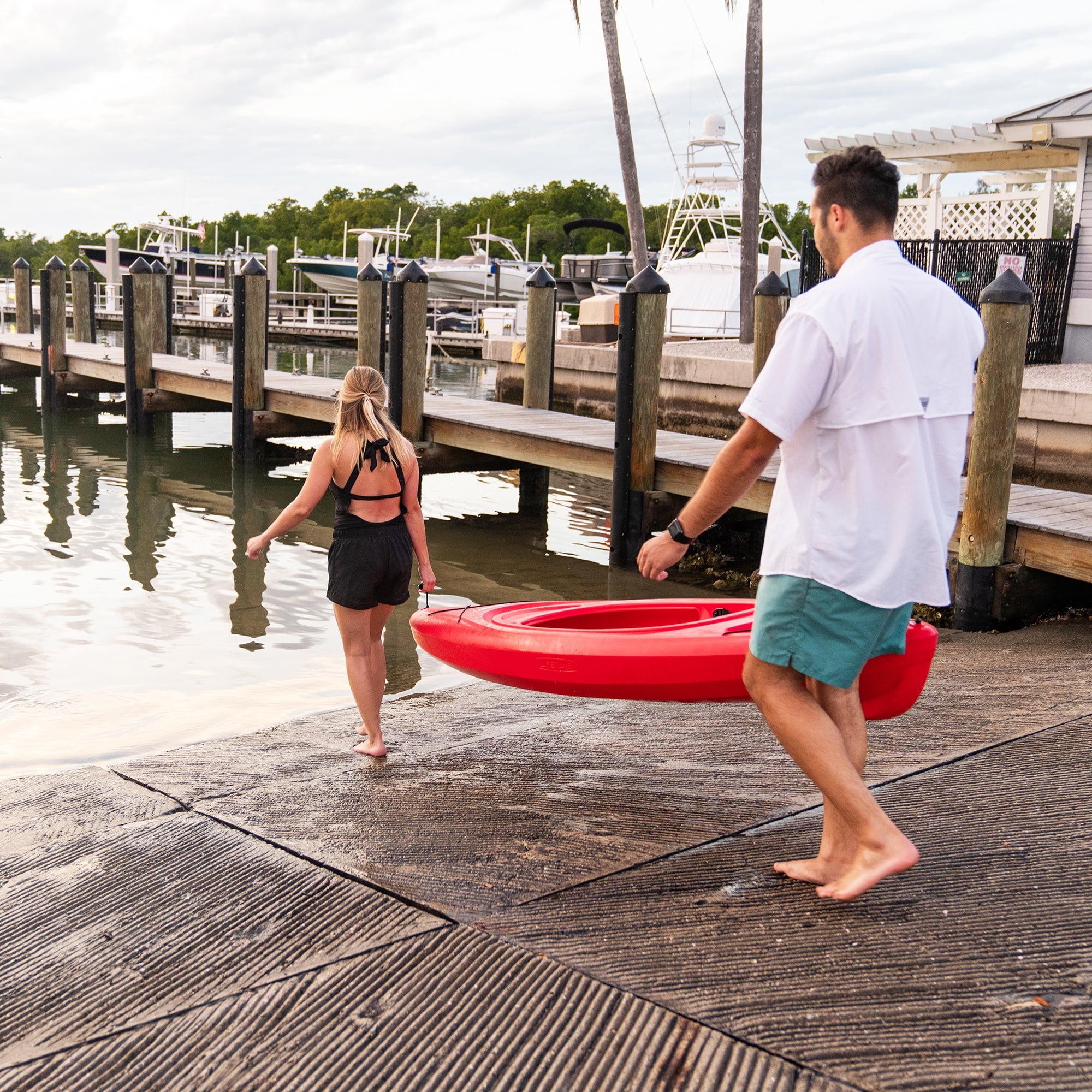 (2 pack) Lifetime Pacer 8 ft Sit-Inside Kayak, Fire Red *WP (91036)