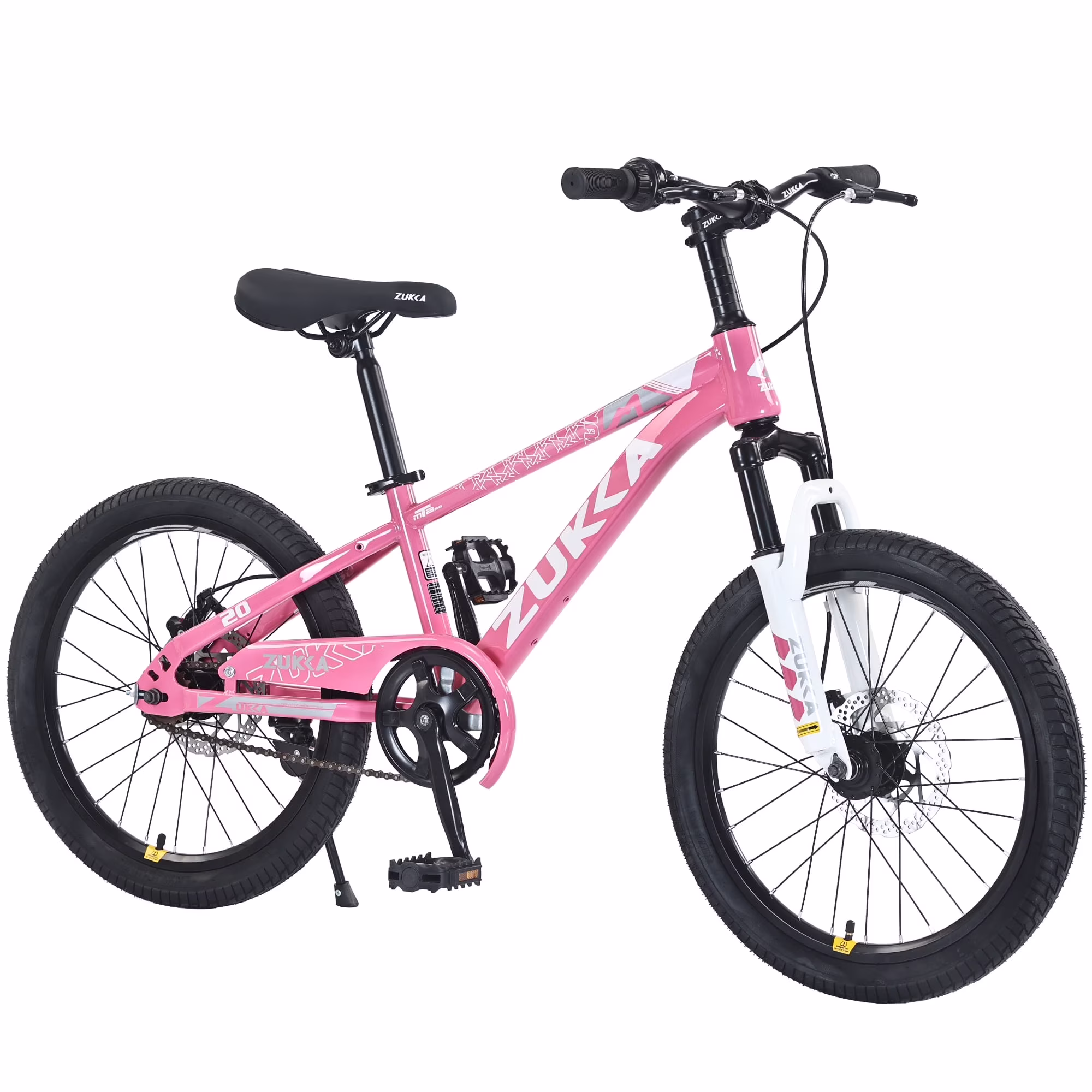 20-Inch Mountain Bike with Suspension Fork, Adjustable Saddle & Disc Brakes,Pink