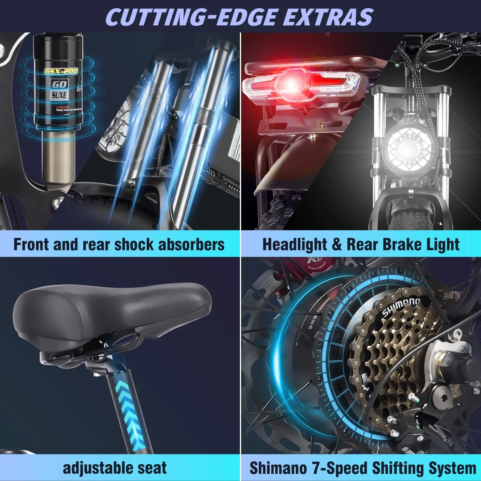 Dual Motor PEAK 3000W Electric Bike for Adults,31mph 48V 23Ah Electric Bicycle,26