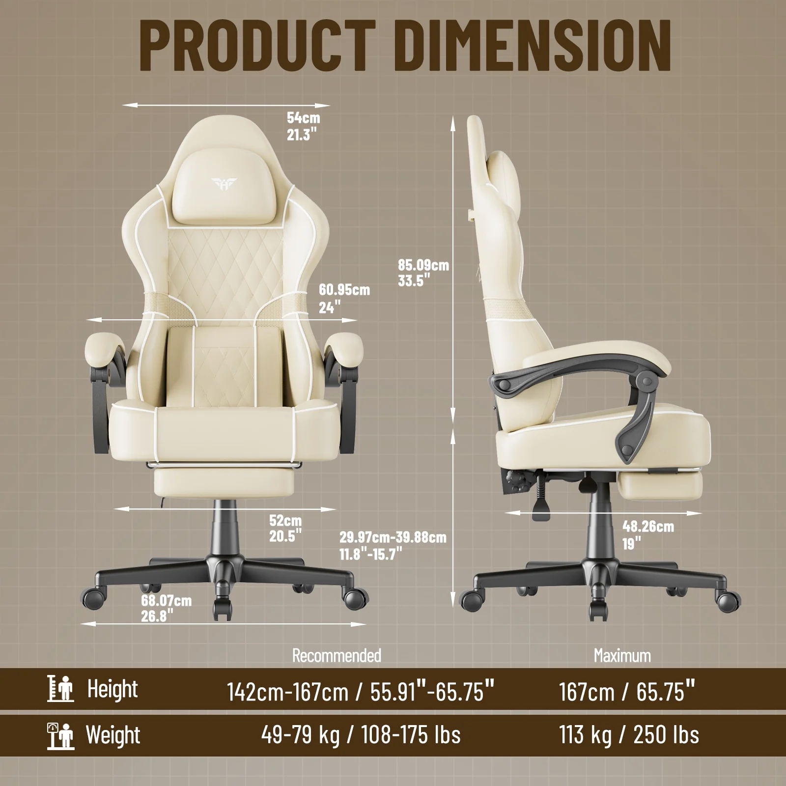 SOONTRANS Gaming Chair for Adults, Velvet Fabric High Back Comfortable Video Game Chair with Footrest and Massage Lumbar Cushion, Racing Computer Desk Chair, Ergonomic Gamer Chair, Black/Grey