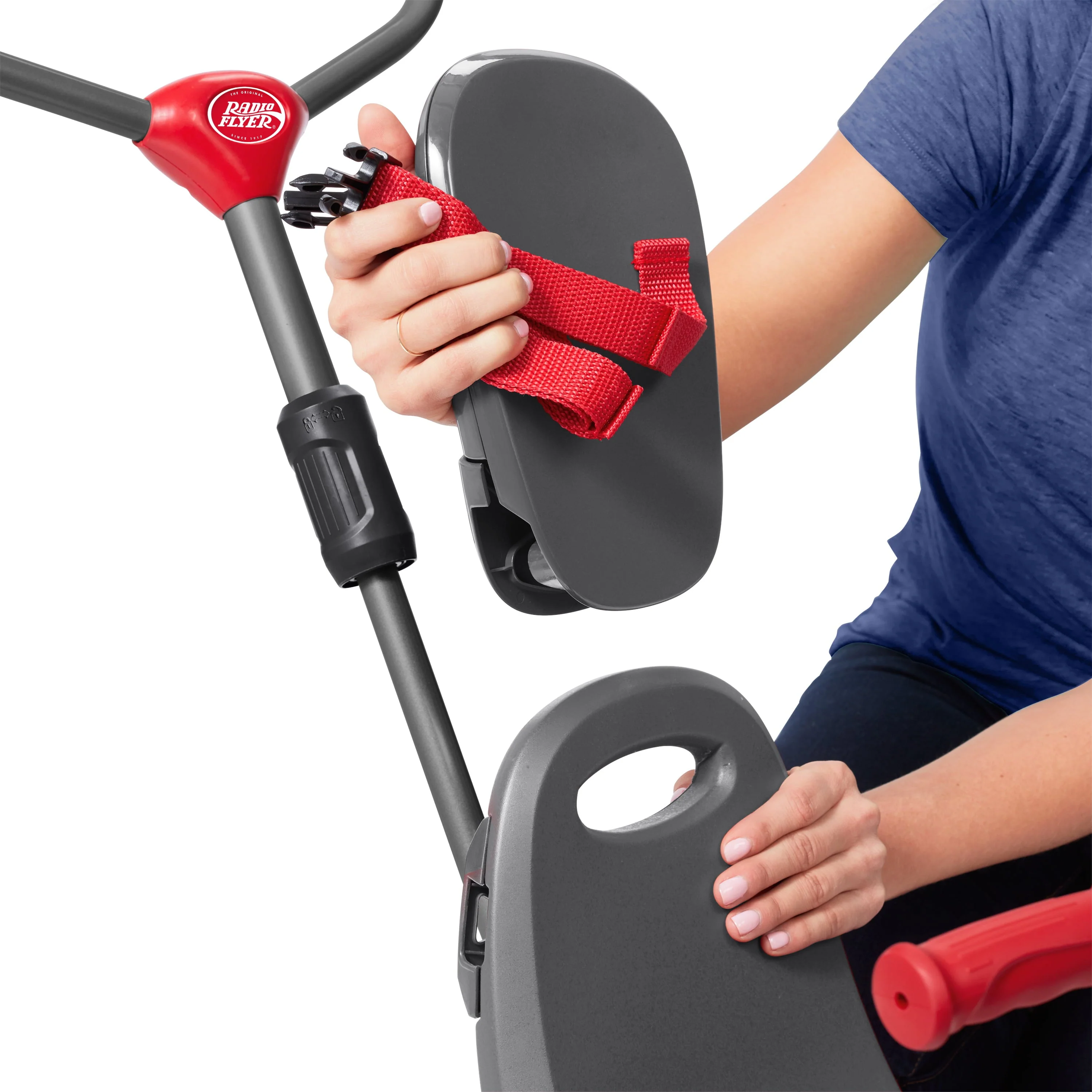 Radio Flyer, 4-in-1 Stroll 'N Trike with Activity Tray, Red & Gray, Convertible Tricycle