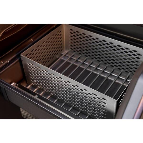 Oakford 1150 Reverse Flow Offset Smoker Charcoal Grill in Black