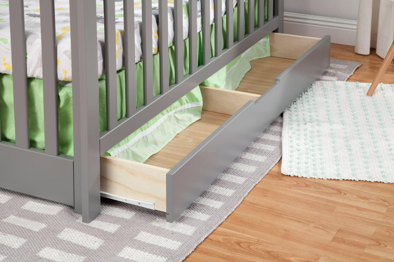 Carter-s by DaVinci Colby 4-in-1 Convertible Crib with Trundle Drawer in Gray