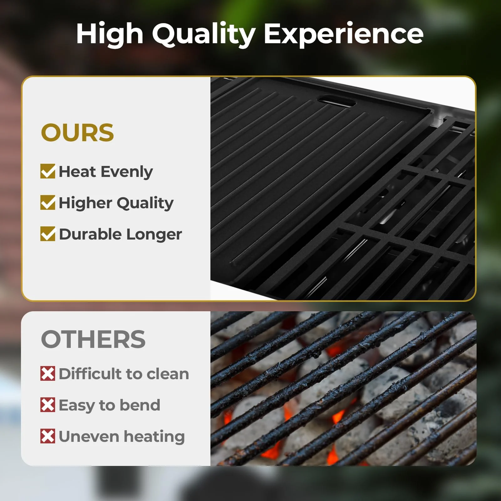 LHRIVER Stainless Steel 4 Burner Propane Gas Grill with Side Burner, Portable Outdoor Barbecue Grill, 45,000 BTU