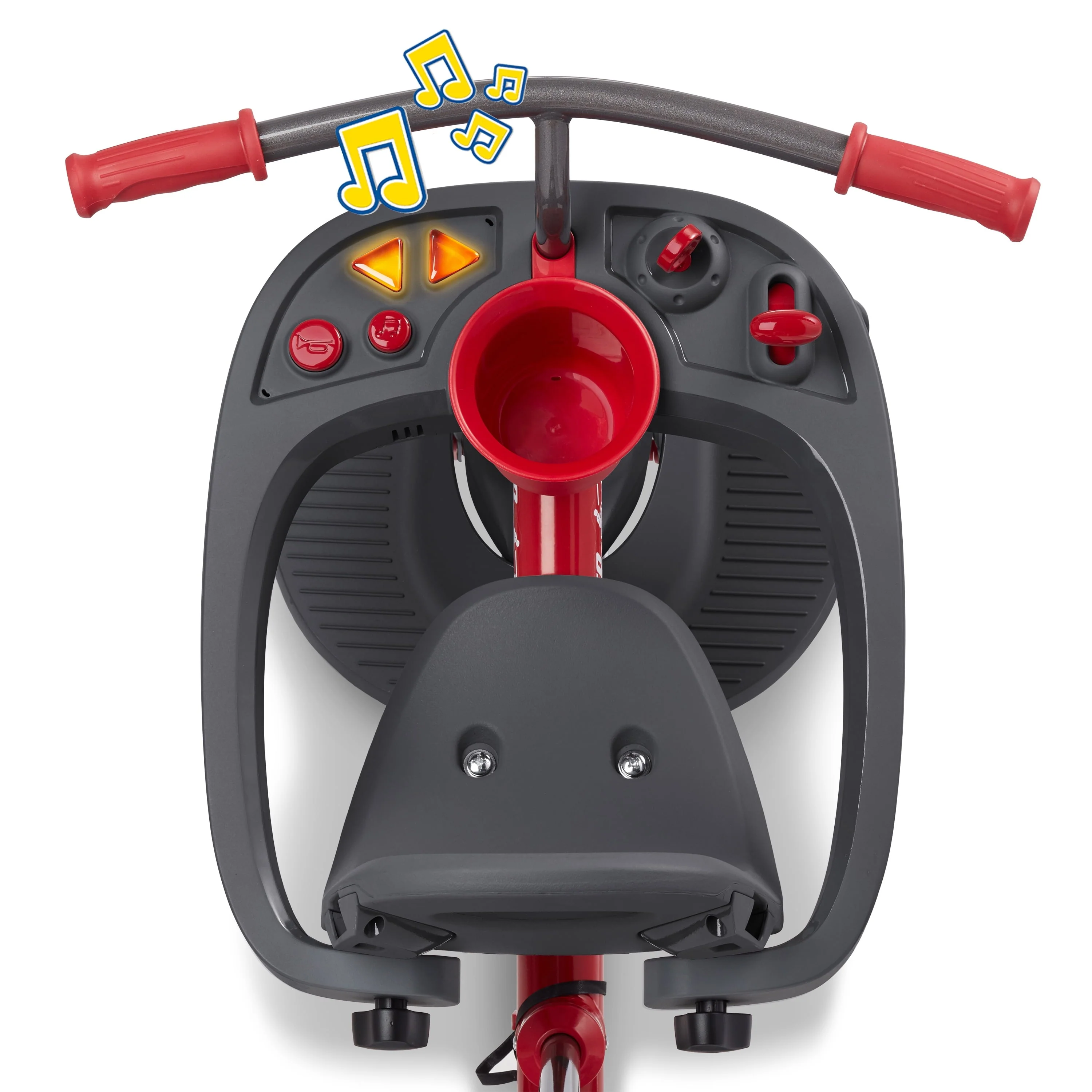 Radio Flyer, 4-in-1 Stroll 'N Trike with Activity Tray, Red & Gray, Convertible Tricycle