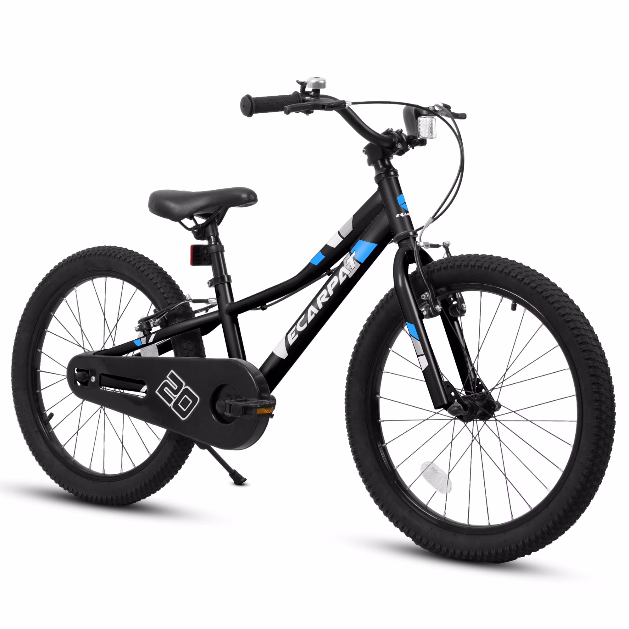 Ambifirner 20 Inch BMX Style Bike, Hi-Ten Carbon Steel Frame with Front V-Brake & Rear Coaster Brake, Easy Assembly, Adjustable Seat for Learning Riders (Blue)