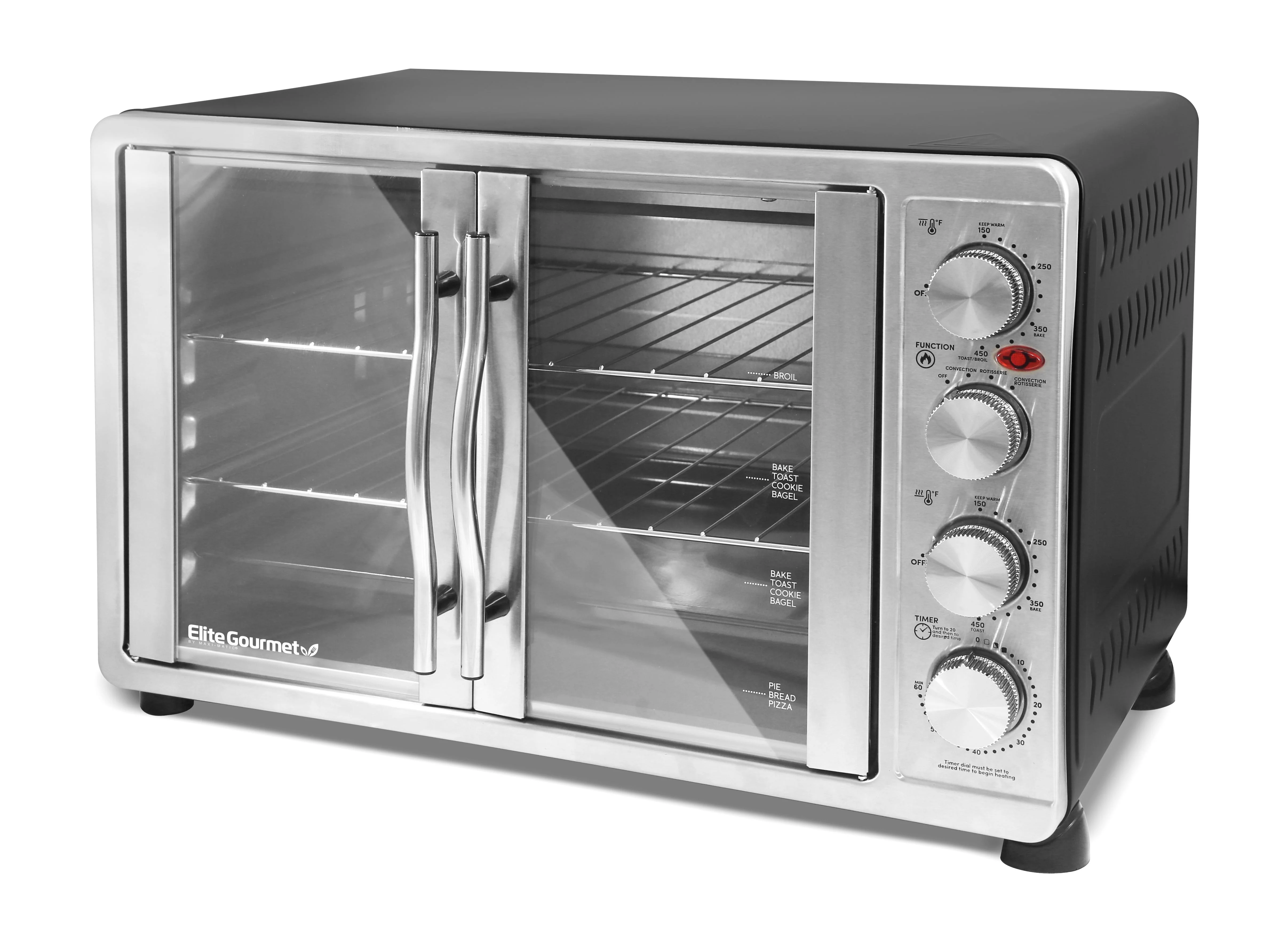 Elite Gourment ETO-4510M Double Door Oven with Rotisserie and Convection