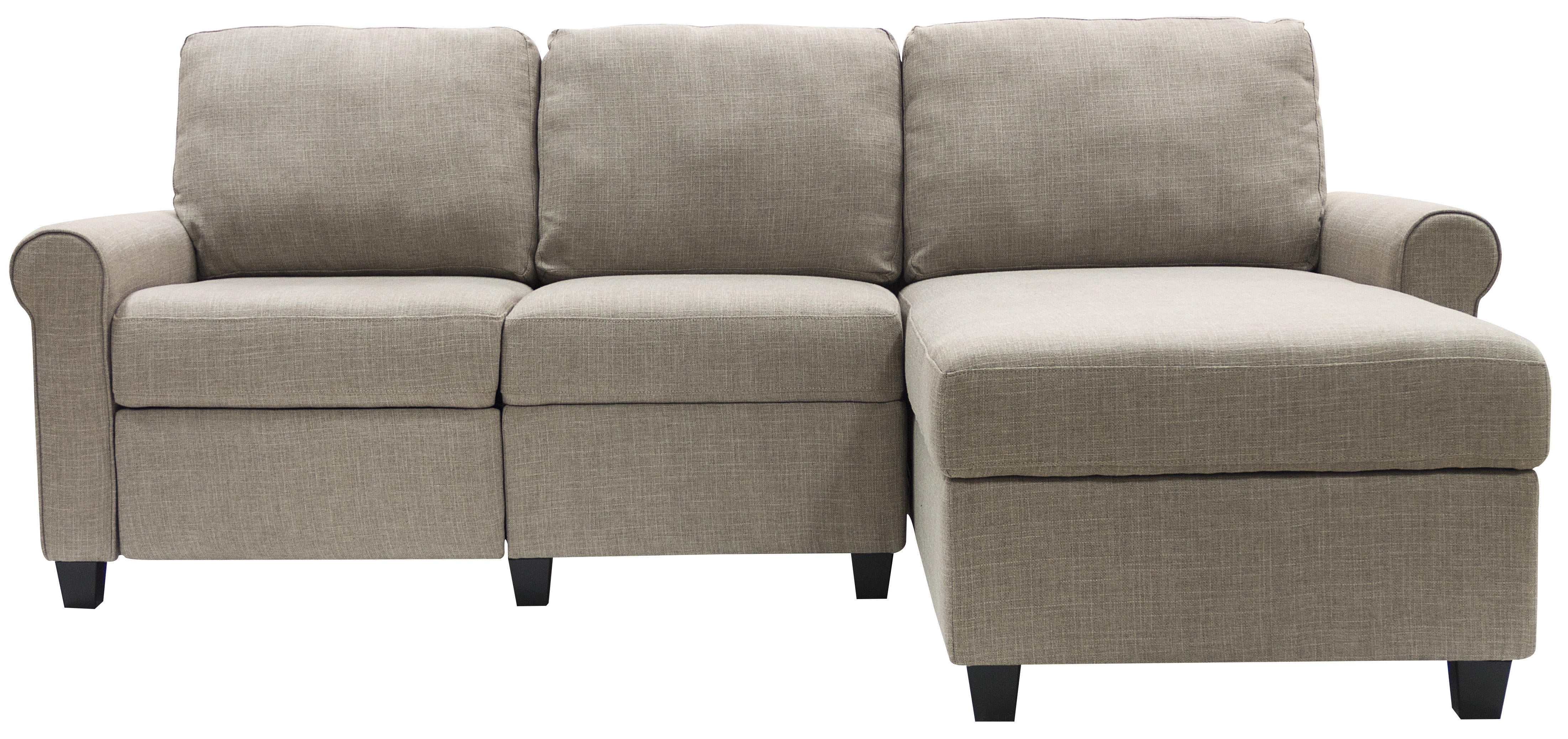 Serta Copenhagen Reclining Sectional with Right Storage Chaise - Oatmeal