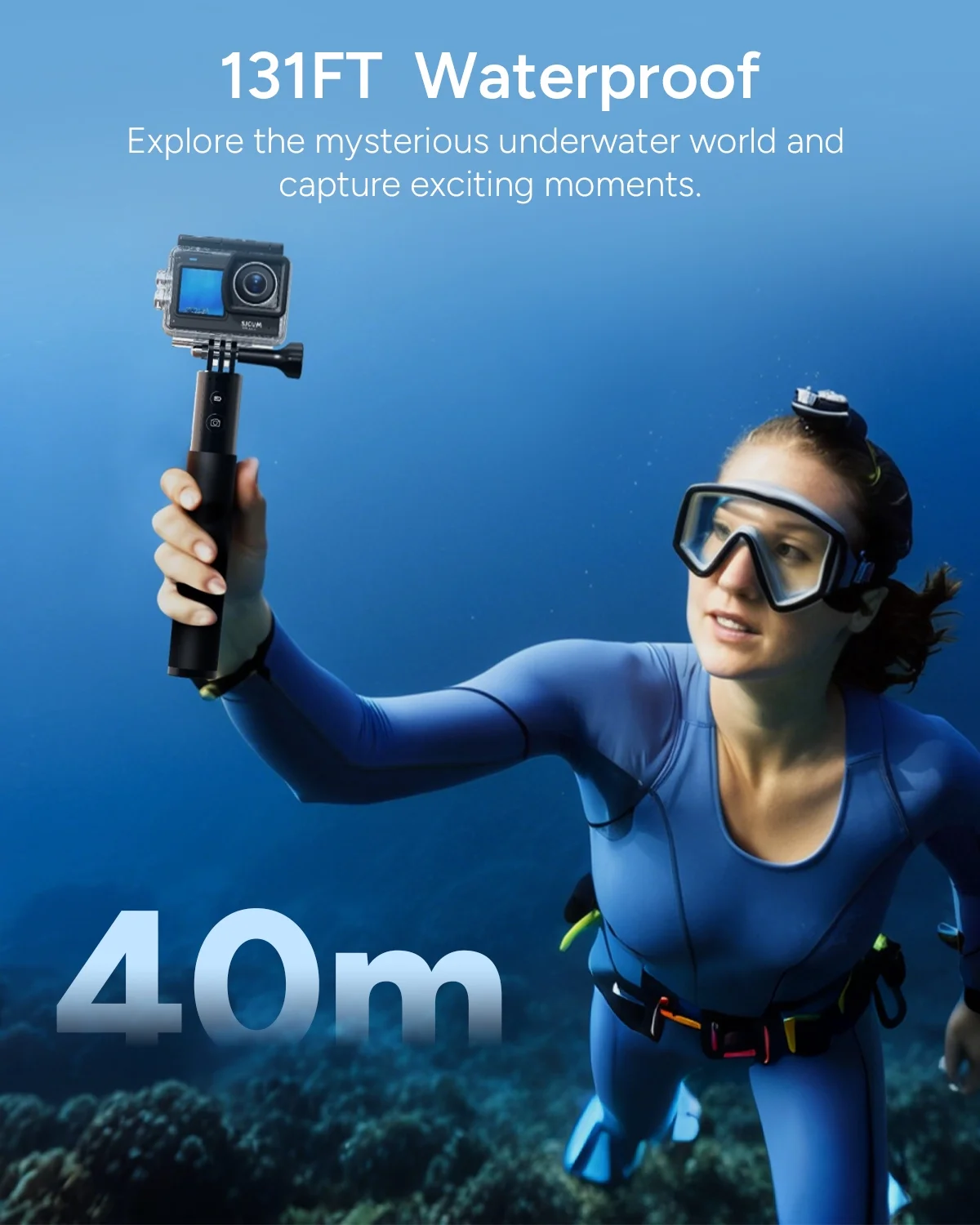 SJCAM SJ11 4K Action Camera with OIS+EIS Stabilization - 98FT Waterproof Underwater Camera for Motorcycle, Helmet, Sports - 5G WiFi, Remote Control, Ultra Wide Angle, Active HDR