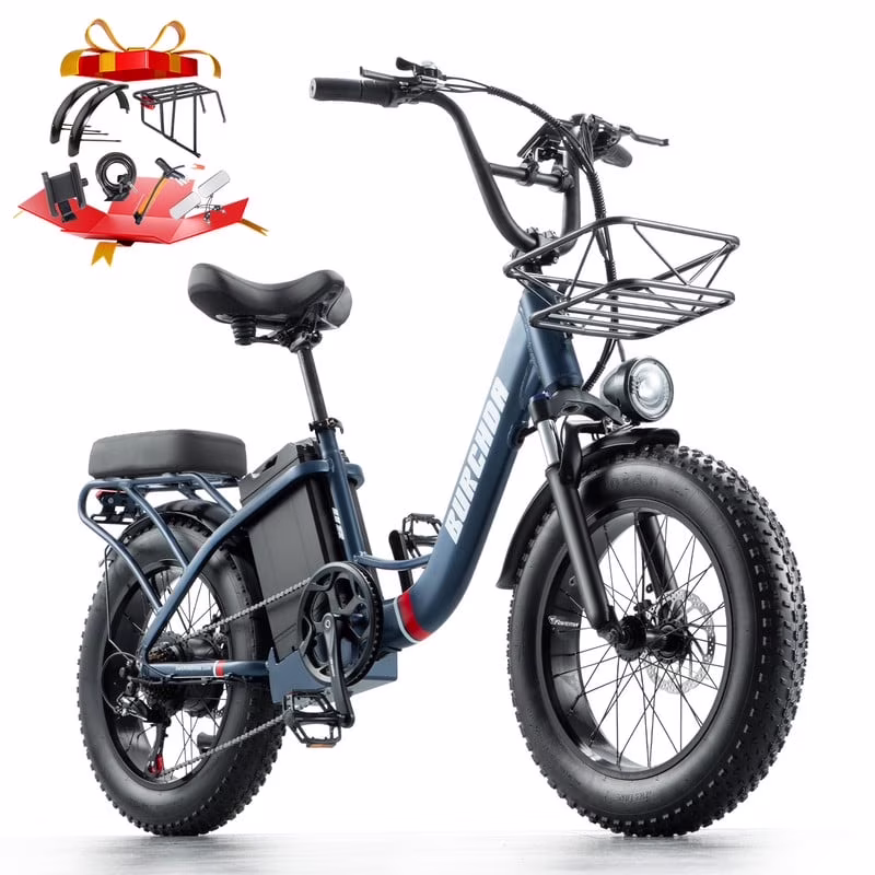 Electric Bike for Adults 20'', 800W UL2849 48V 32AH 110Miles Long Range Ebike up to 30mph Full Suspension E-mountain bike 4.0 Fat Tire Off-road, 2 Seats outdoor Dual Disc Brakes Electric bicycle