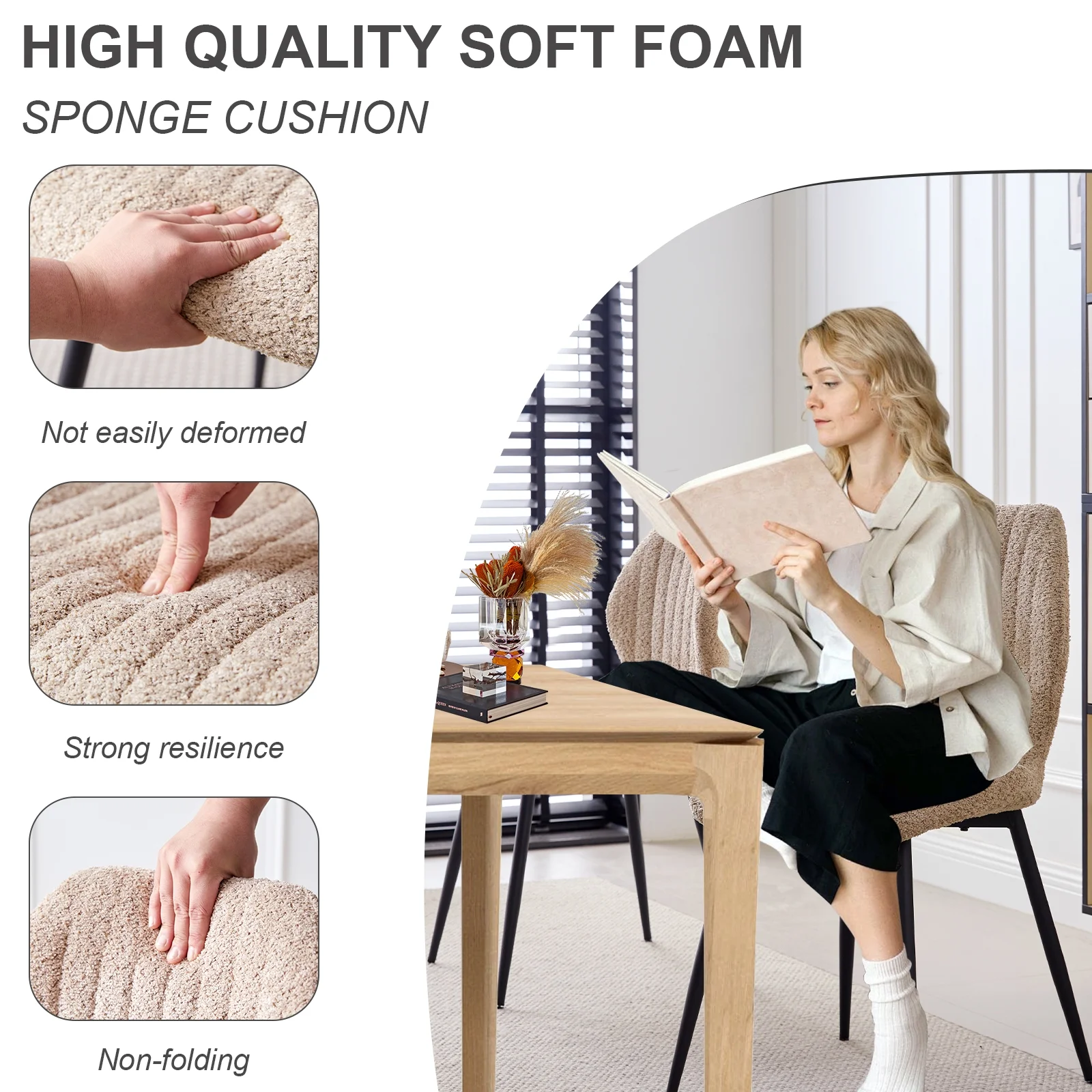 5pcs Rectangle Dining Table Chairs Set for 4, 63