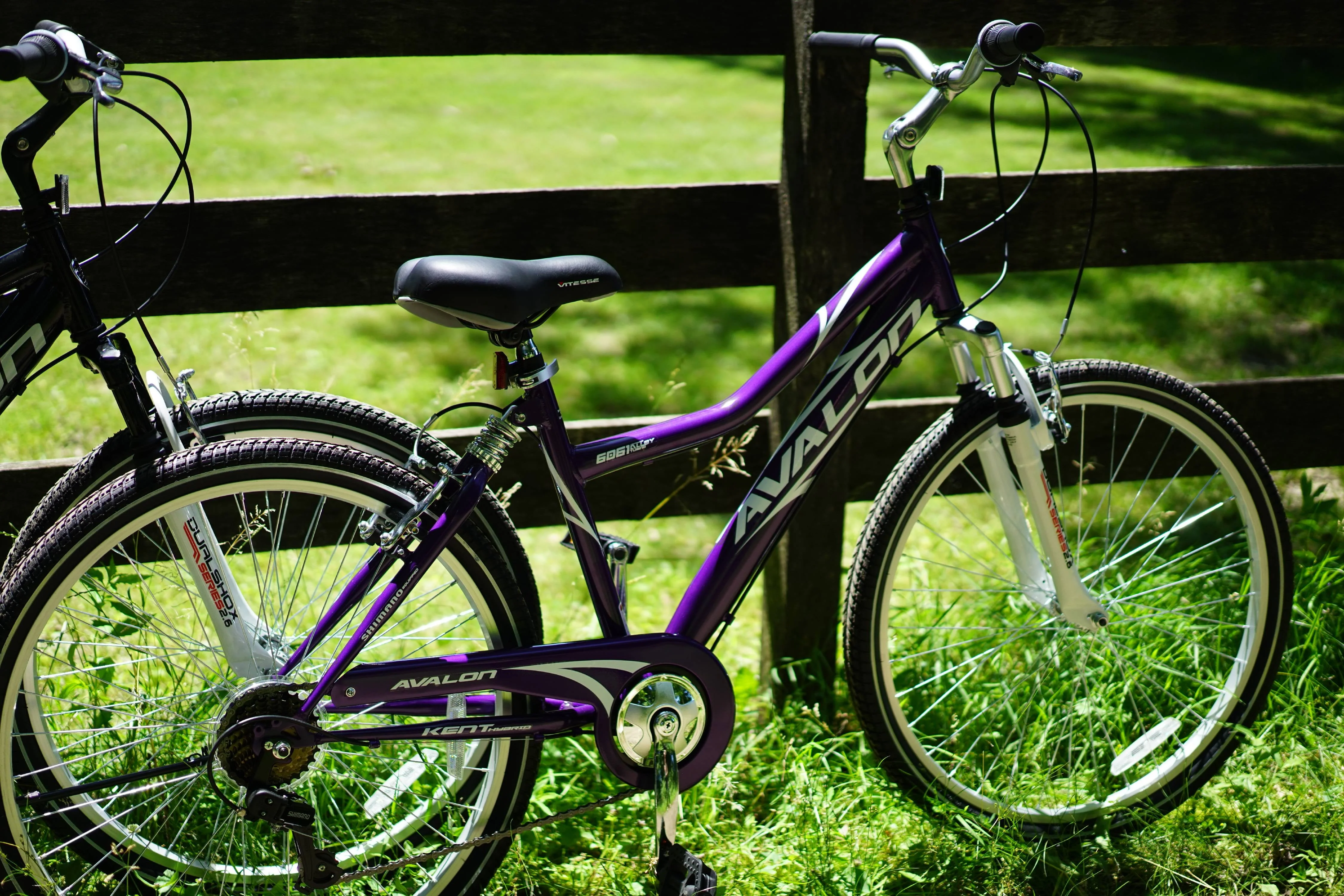 Kent Bicycle 26 In. Avalon Comfort Women's Full Suspension Hybrid Bike, Purple