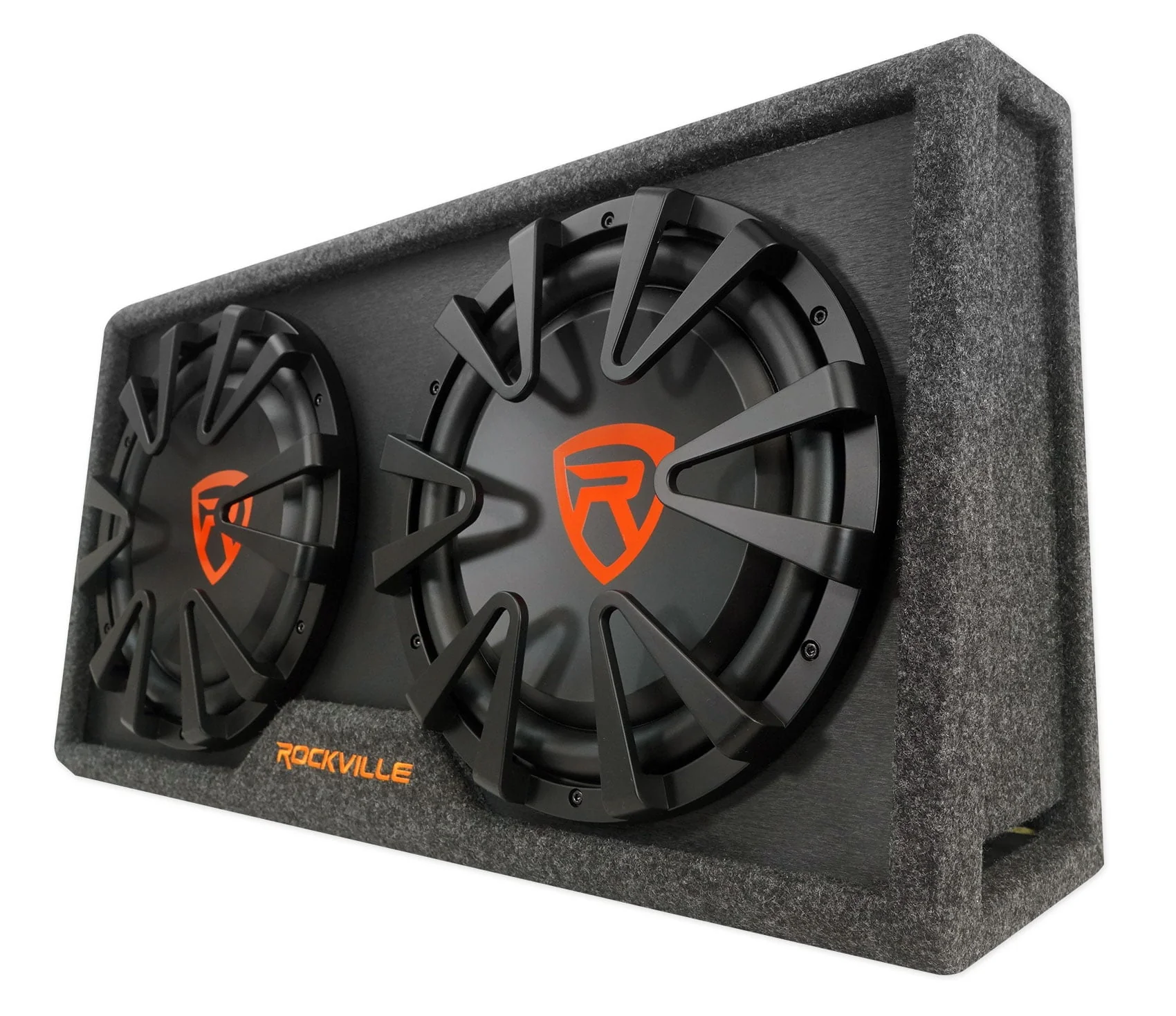 Rockville RG212CA 2000w Dual 12 inches Vented Powered Car Subwoofer Enclosure+Amp Kit