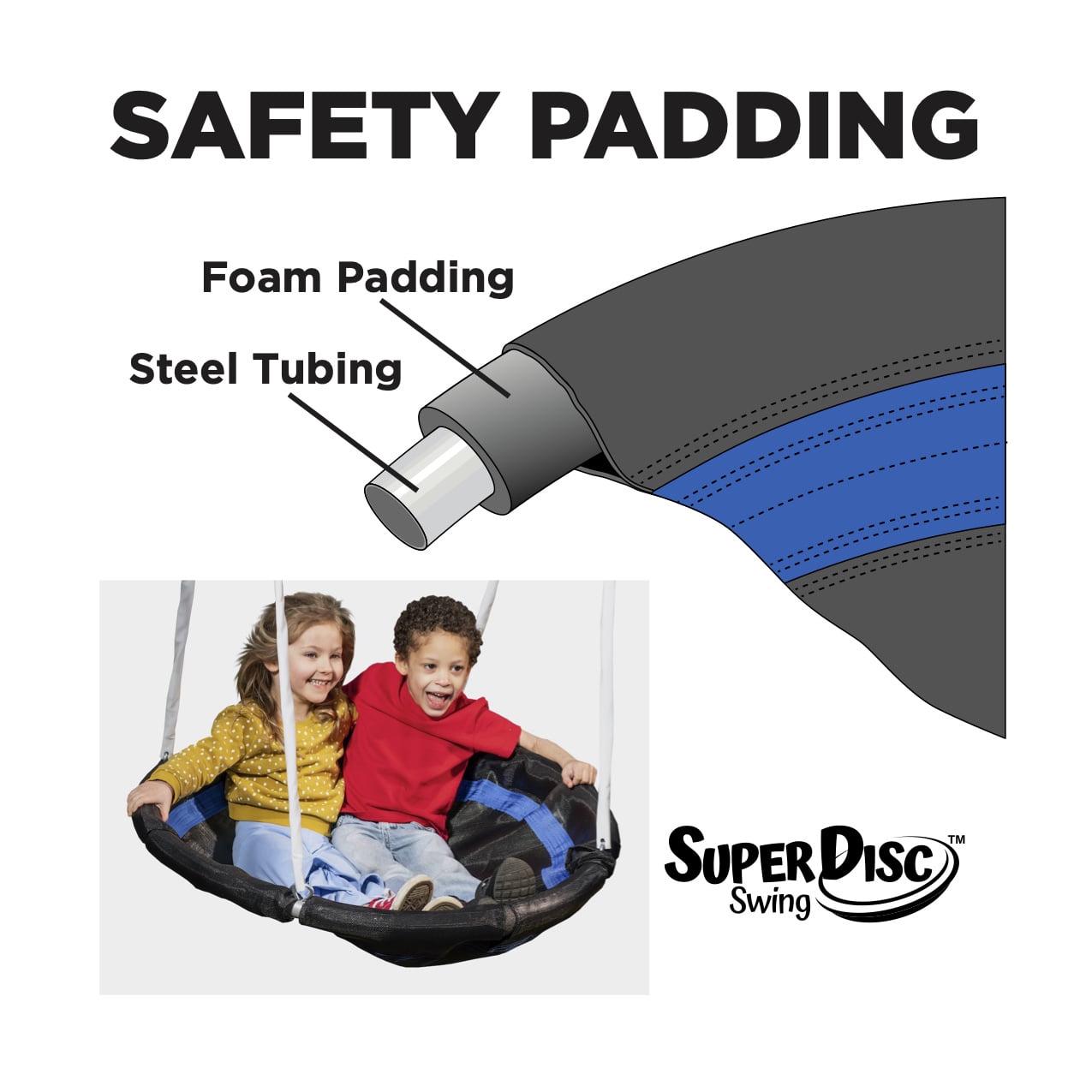 XDP Recreation Fun All-Mighty Metal Swing Set with Super Disc Swing. Stand R Swing. Glider. & Slide