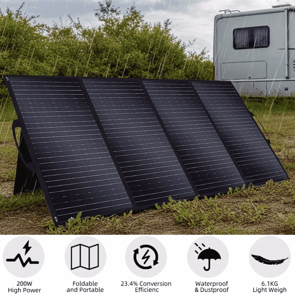 Solarplay 2400W(4800W Peak) Solar Generator, with 400W Solar Panel,2160Wh Portable LiFePO4 Battery Power Station for Camping Home Backup RV