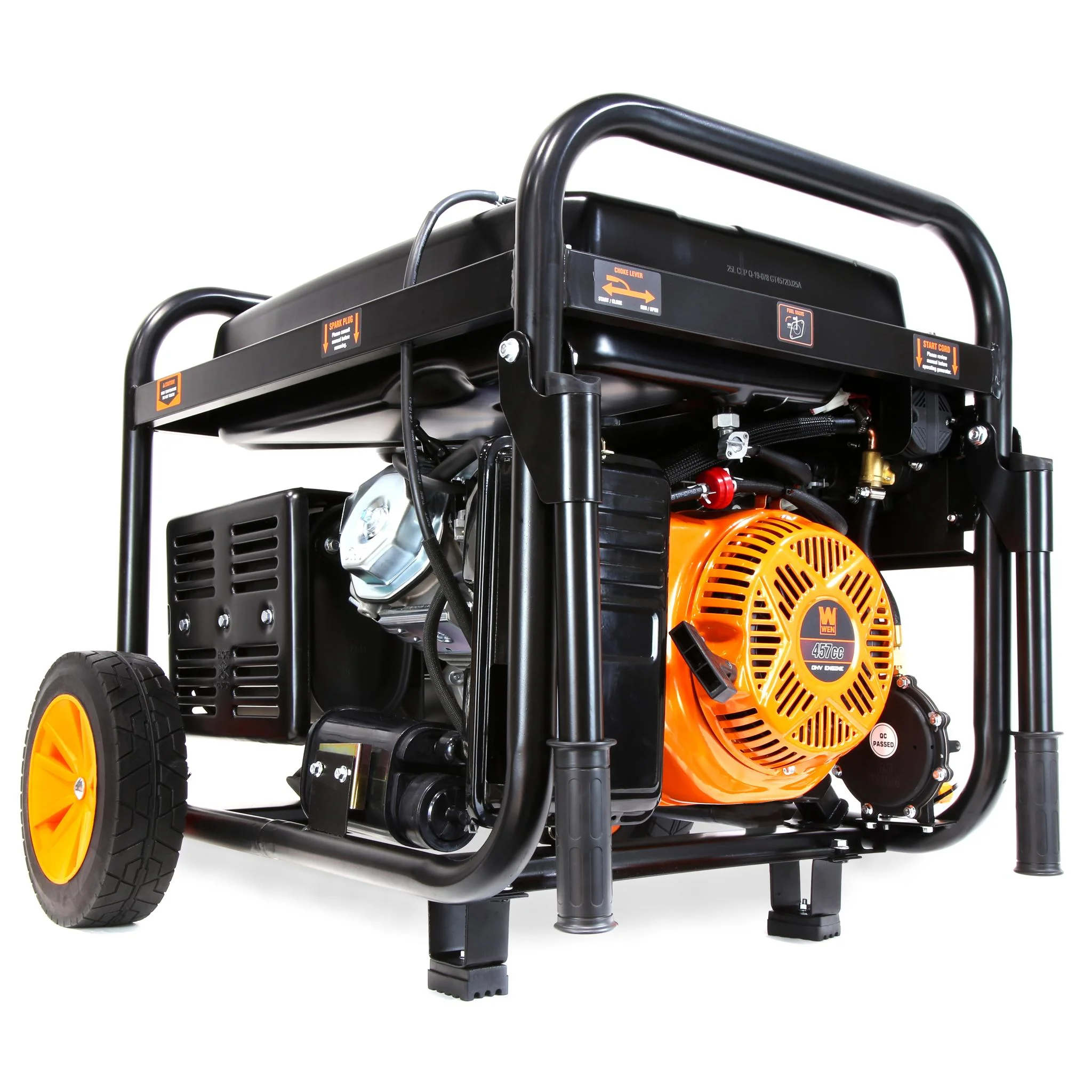 WEN 11,000-Watt 120V/240V Dual Fuel Portable Generator with Wheel Kit, Electric Start, and CO Watchdog (DF1100X)
