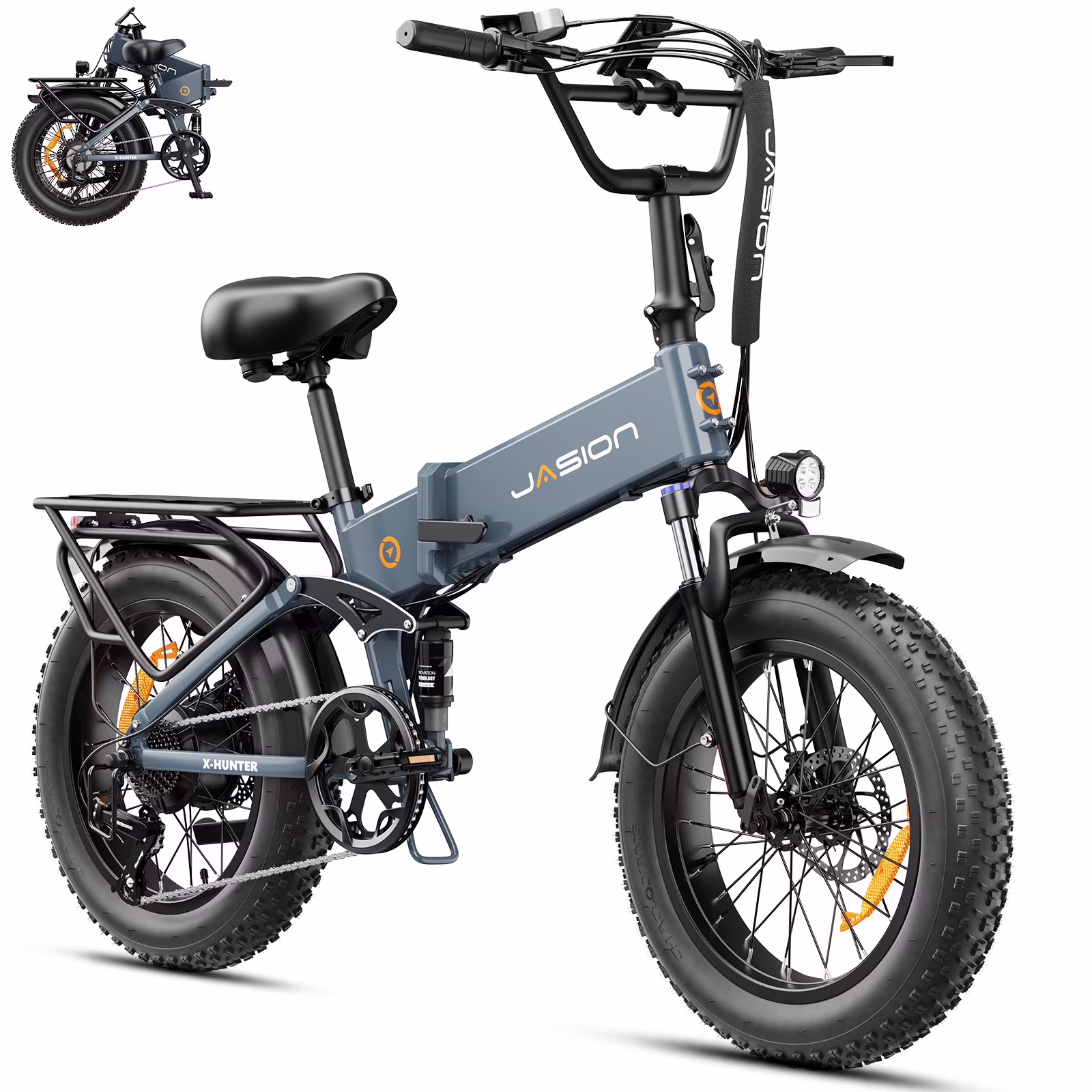 Jasion X-Hunter Electric Bike for Adults, 750W Motor Electric Bicycle with 48V 13AH Removable Battery, 20