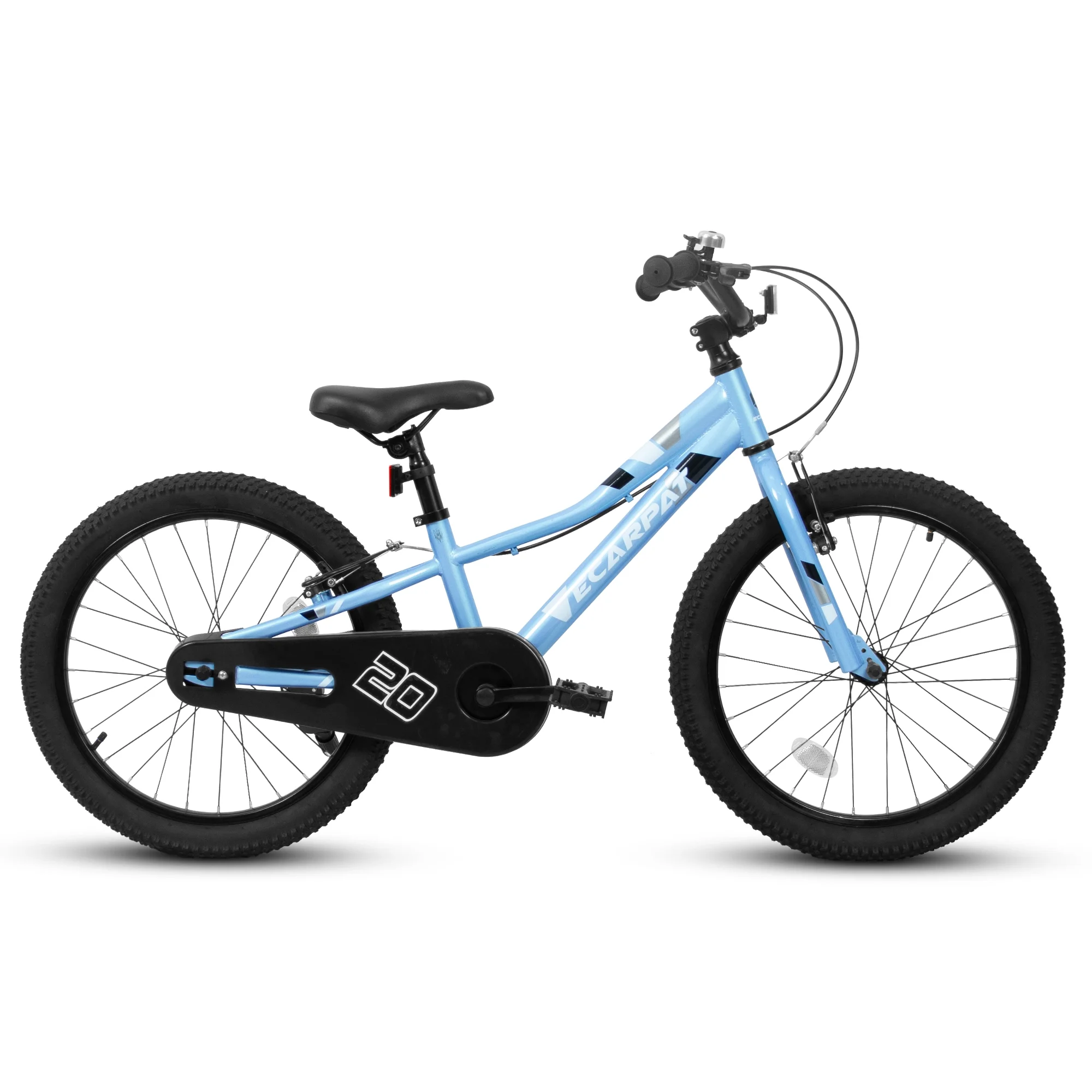 Ambifirner 20 Inch BMX Style Bike, Hi-Ten Carbon Steel Frame with Front V-Brake & Rear Coaster Brake, Easy Assembly, Adjustable Seat for Learning Riders (Blue)