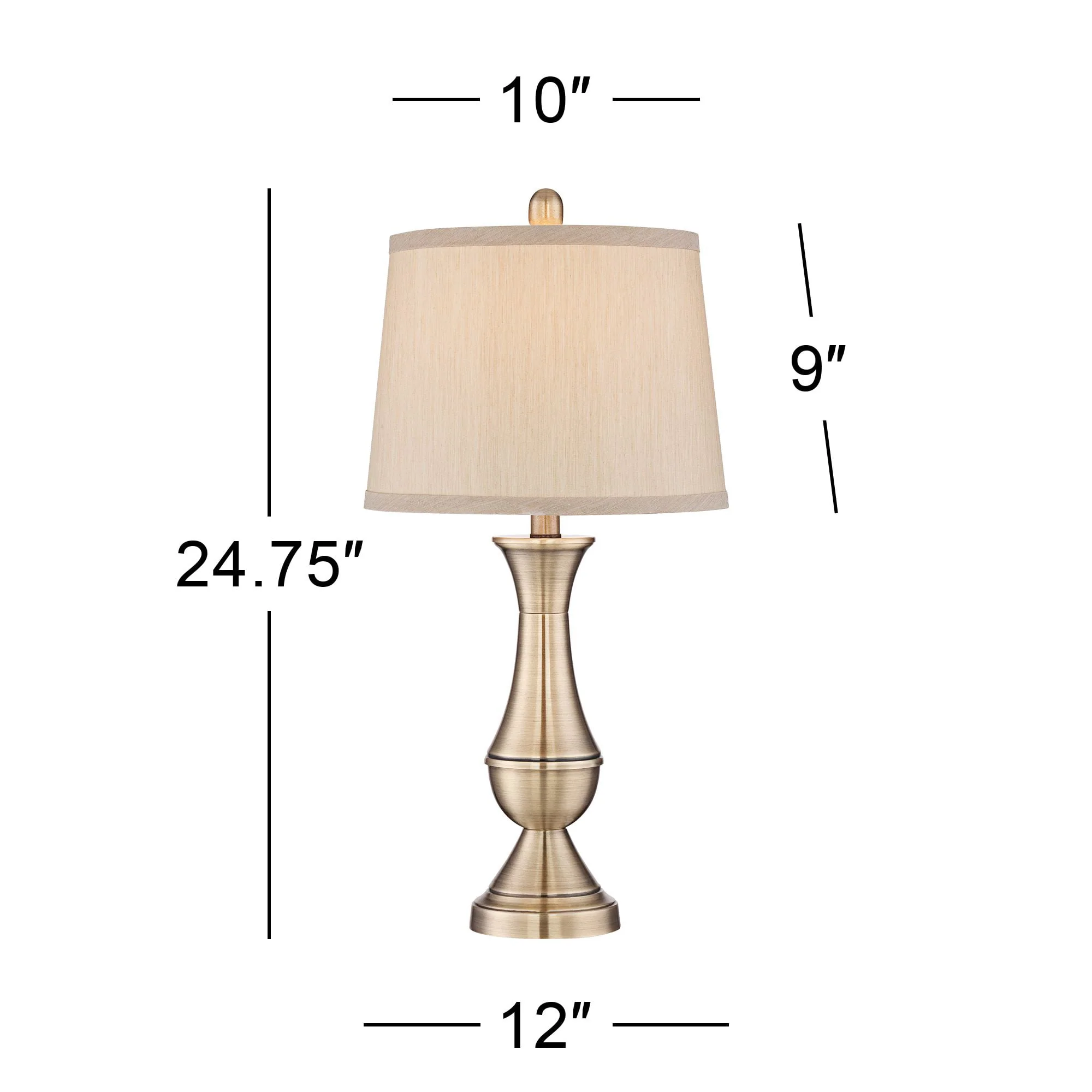 Regency Hill Becky Traditional Table Lamps 24 3/4