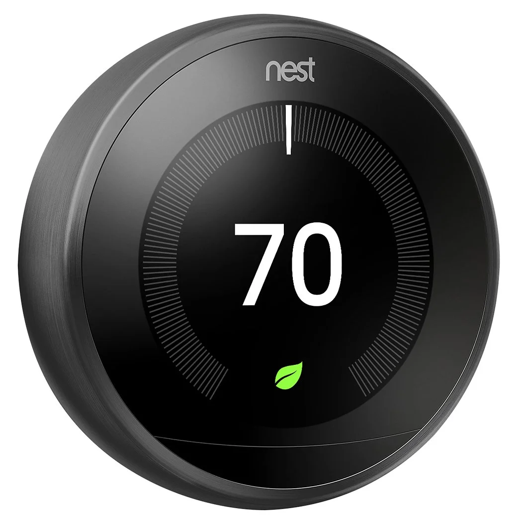 Google Nest Learning Thermostat- 3rd Generation- Mirror Black