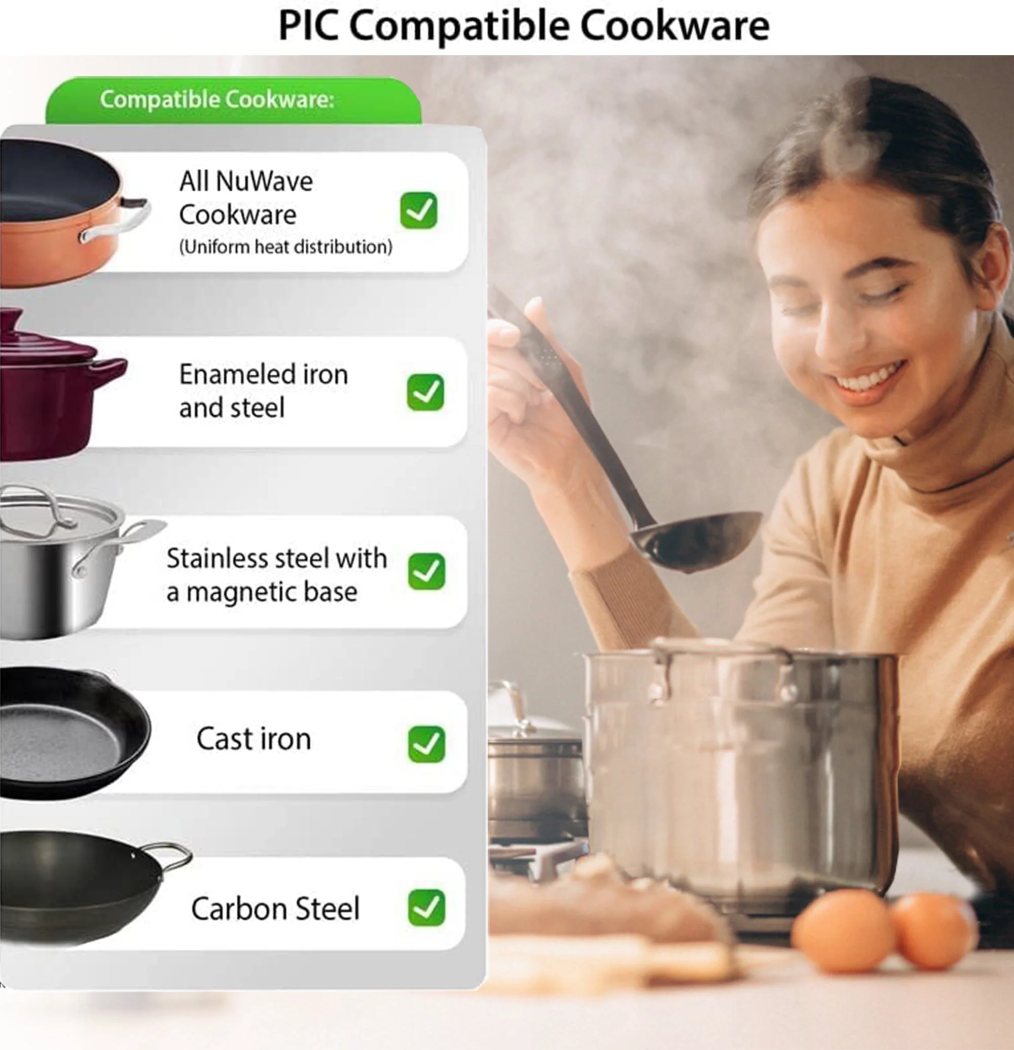 NuWave 1800w Precision Induction Cooktop 94 Temp Settings 100°F - 575°F in 5°F Portable Pro Chef Commercial-Grade NSF-Certified