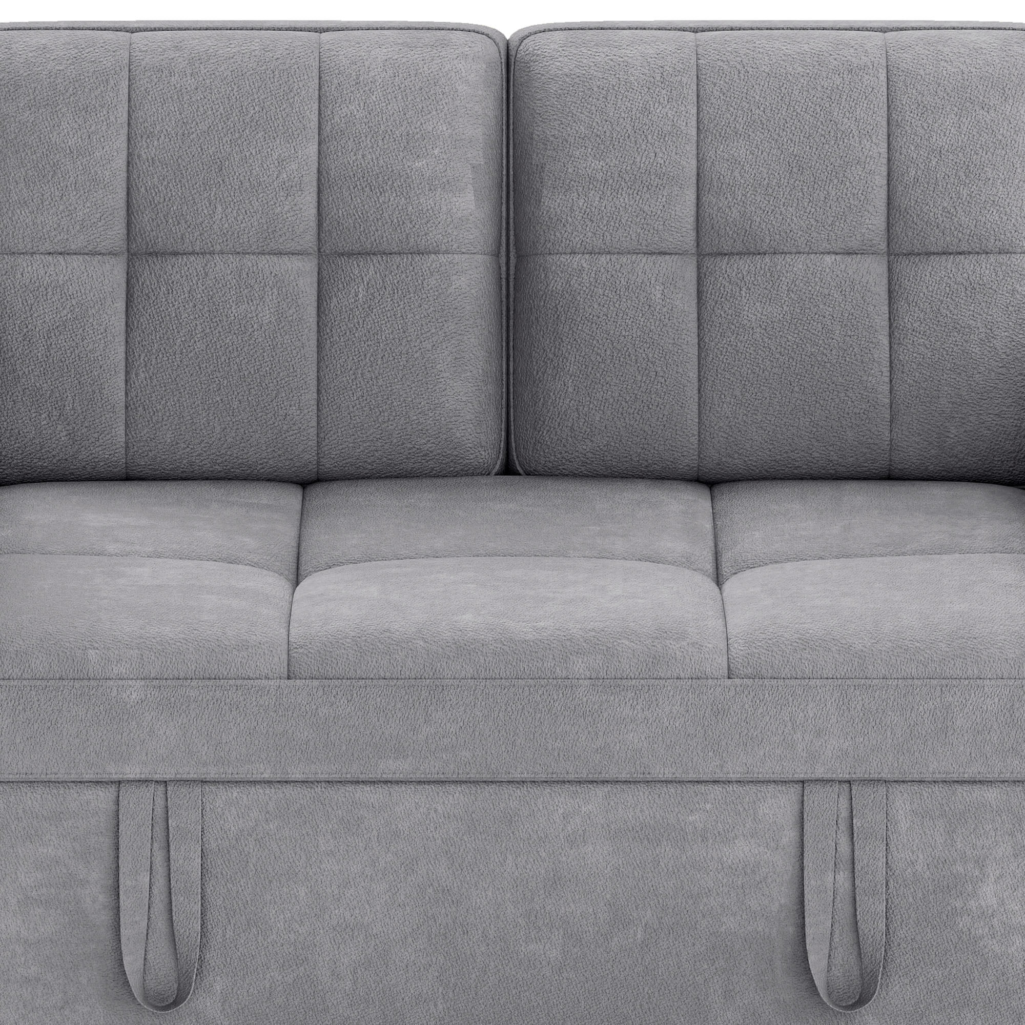 Dextrus  3-in-1 Convertible Futon Sofa Bed, Modern Sleeper Sofa with Pull-Out Bed for Small Place, Beige