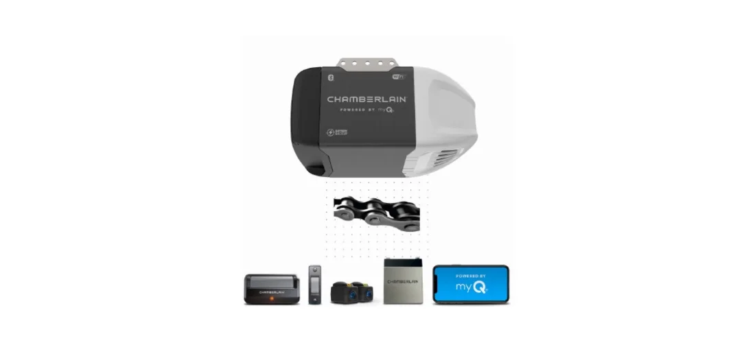 Chamberlain Garage Door Opener, 0.5 HP with Smartphone Control Bluetooth Technology